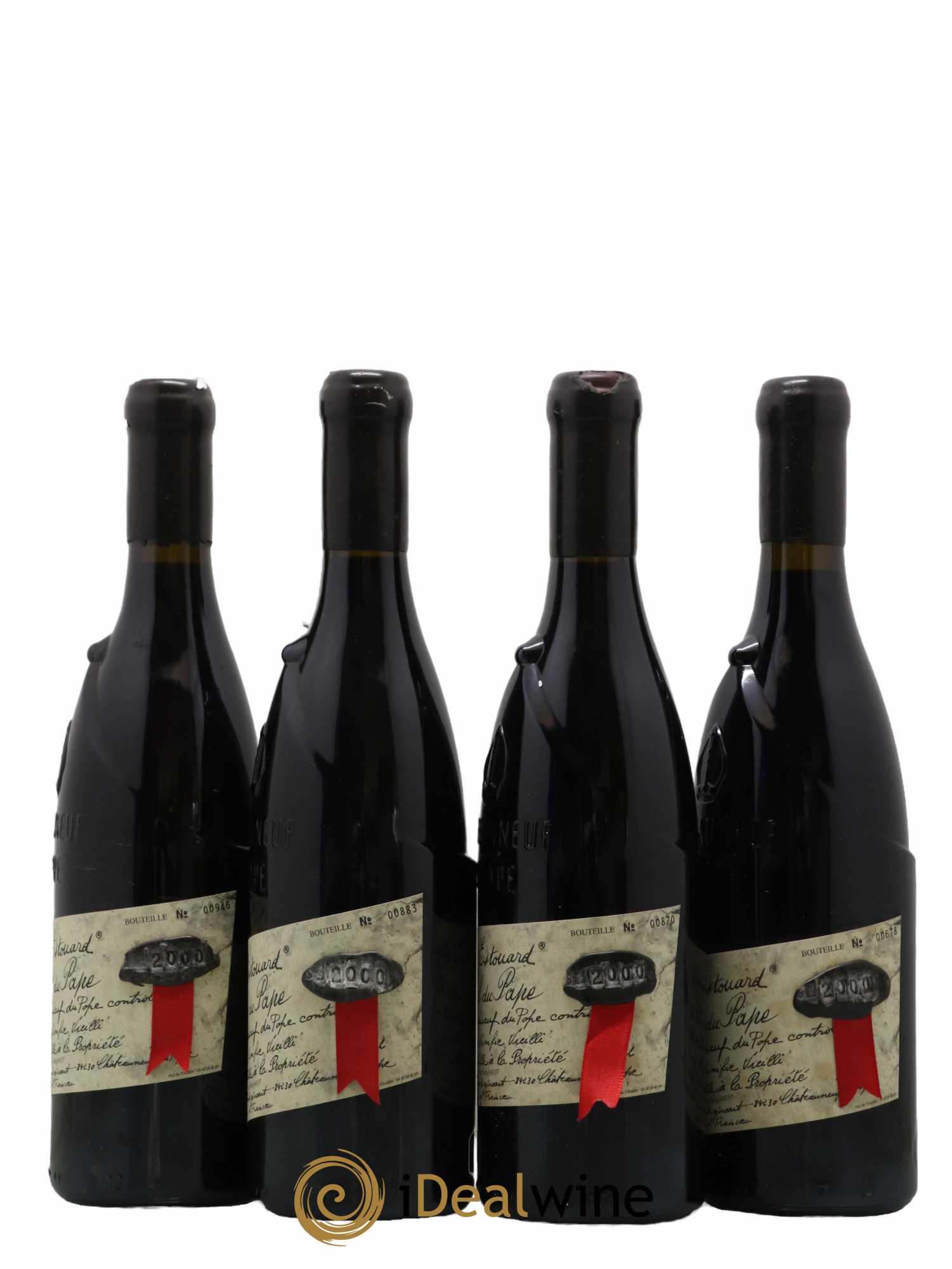 Châteauneuf-du-Pape Baronnie De L'Estouard 2000 - Lot de 4 bouteilles - 1