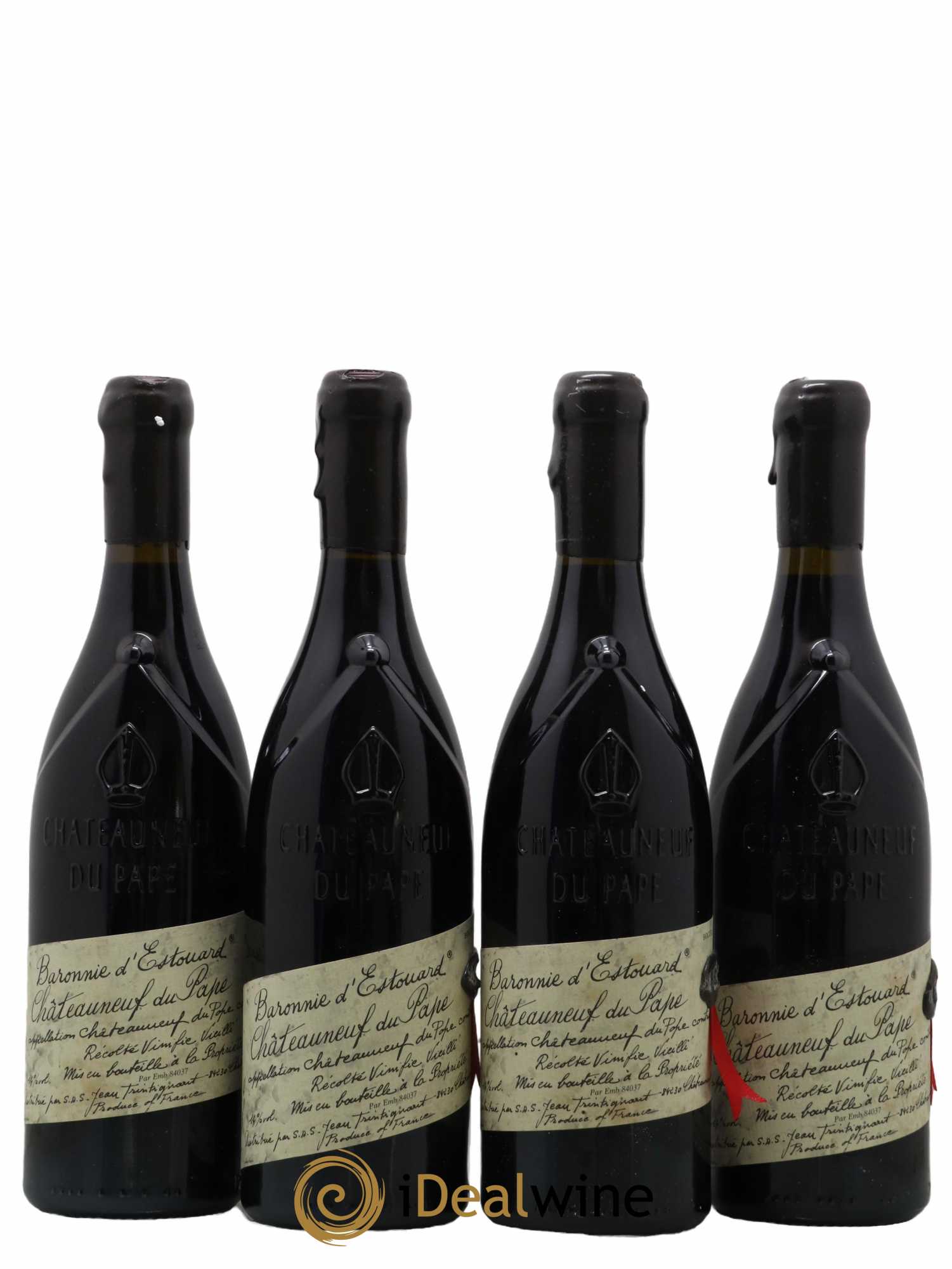 Châteauneuf-du-Pape Baronnie De L'Estouard 2000 - Lot de 4 bouteilles - 0