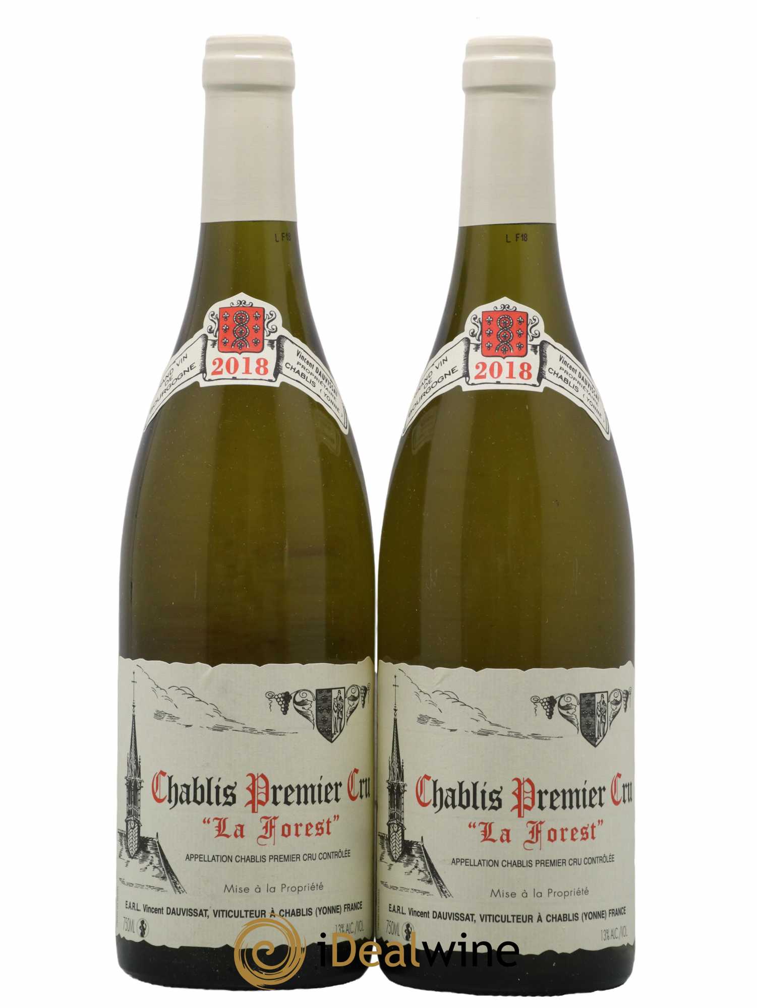 Chablis 1er Cru La Forest Vincent Dauvissat (Domaine) 2018 - Lot de 2 bouteilles - 0