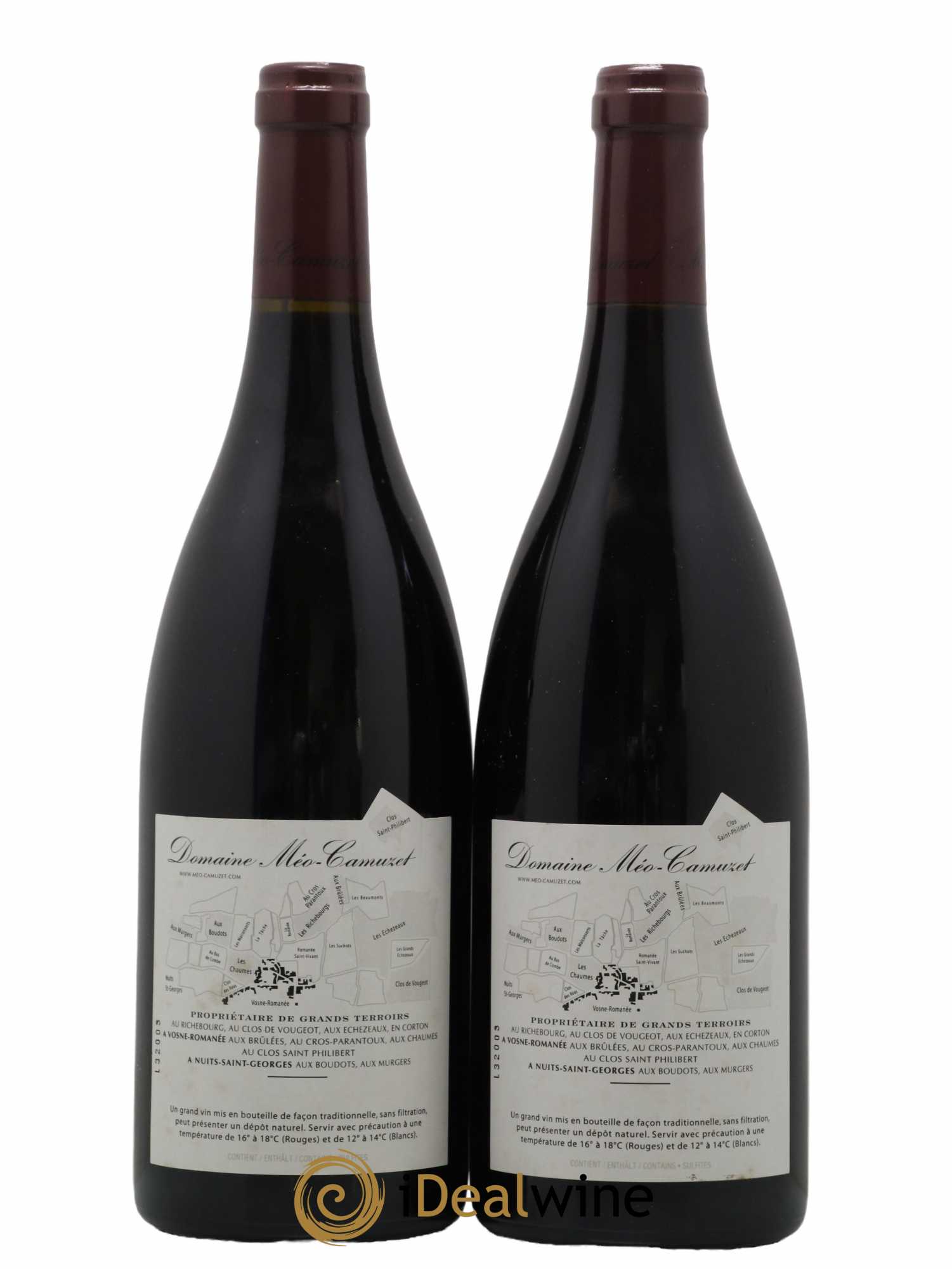 Vosne-Romanée 1er Cru Les Chaumes Méo-Camuzet (Domaine) 2005 - Lot de 2 bouteilles - 1