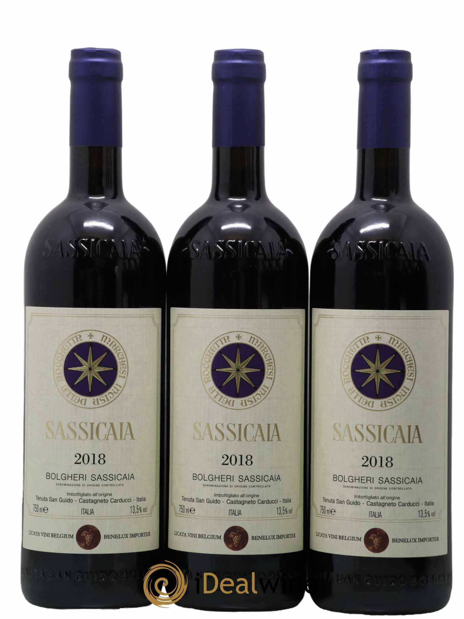 Bolgheri DOC Sassicaia Tenuta San Guido 2018 - Lot de 6 bouteilles - 1