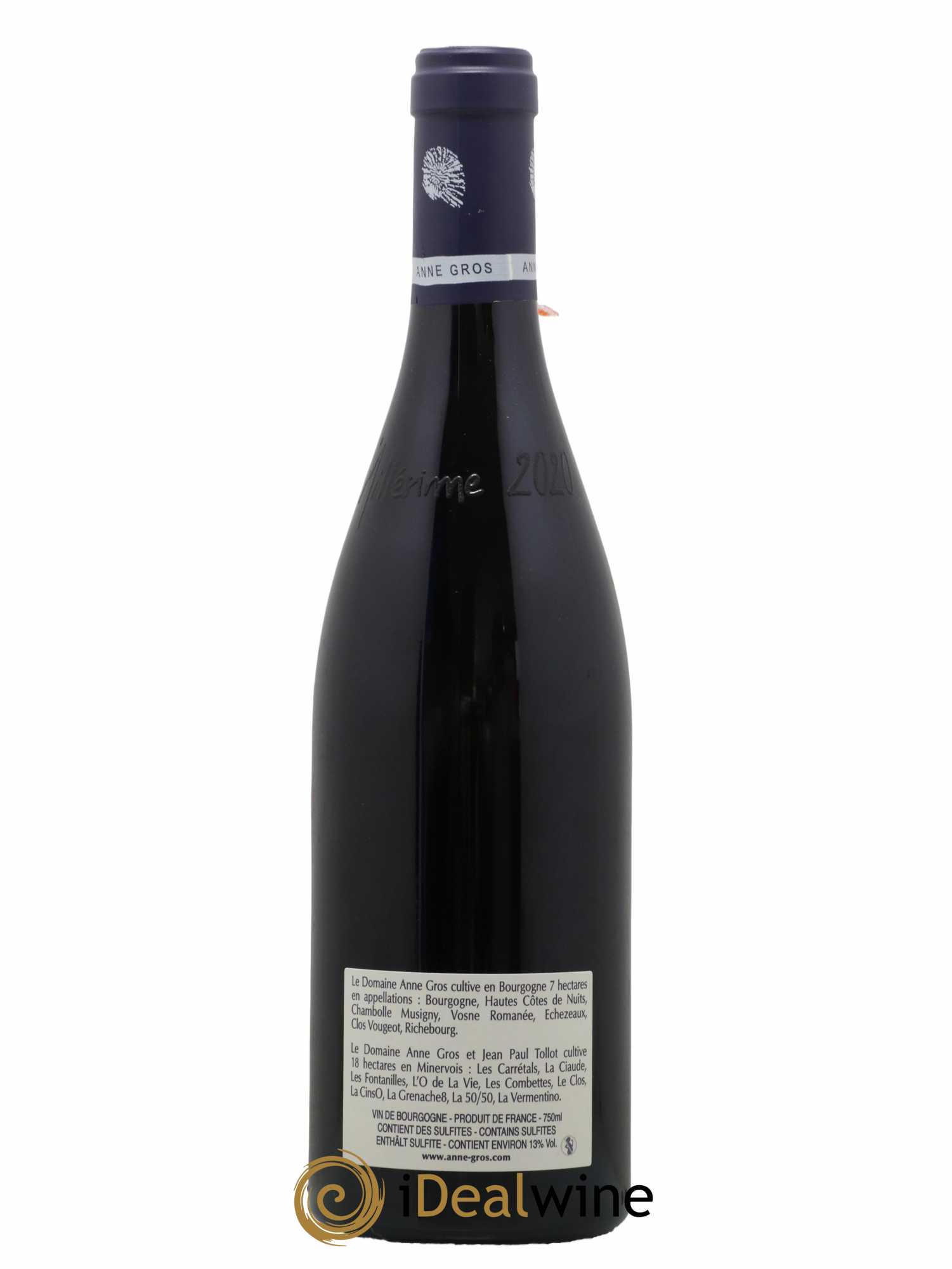 Clos de Vougeot Grand Cru Le Grand Maupertui Anne Gros 2020 - Lot de 1 bouteille - 1