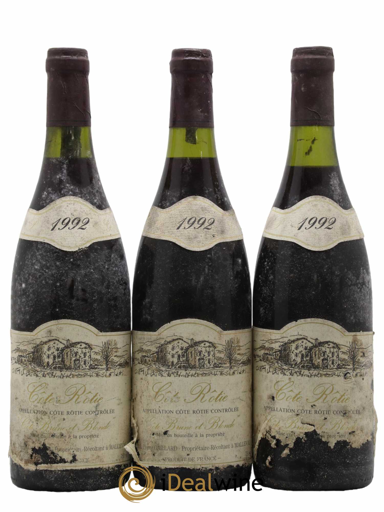 Côte-Rôtie Pierre Gaillard 1992 - Lot de 3 bouteilles - 0