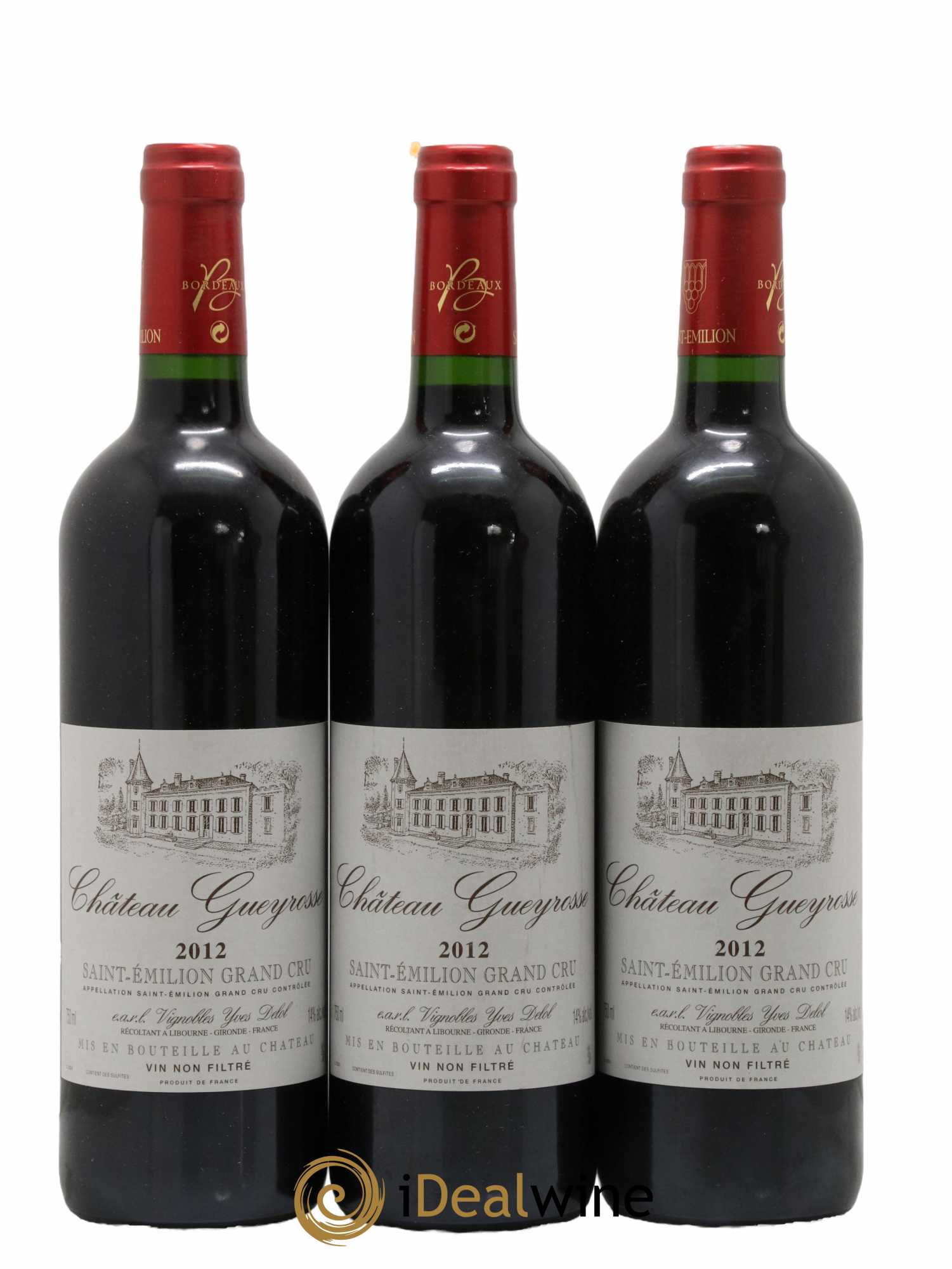 Saint-Émilion Grand Cru 2012 - Posten von 3 Flaschen - 0