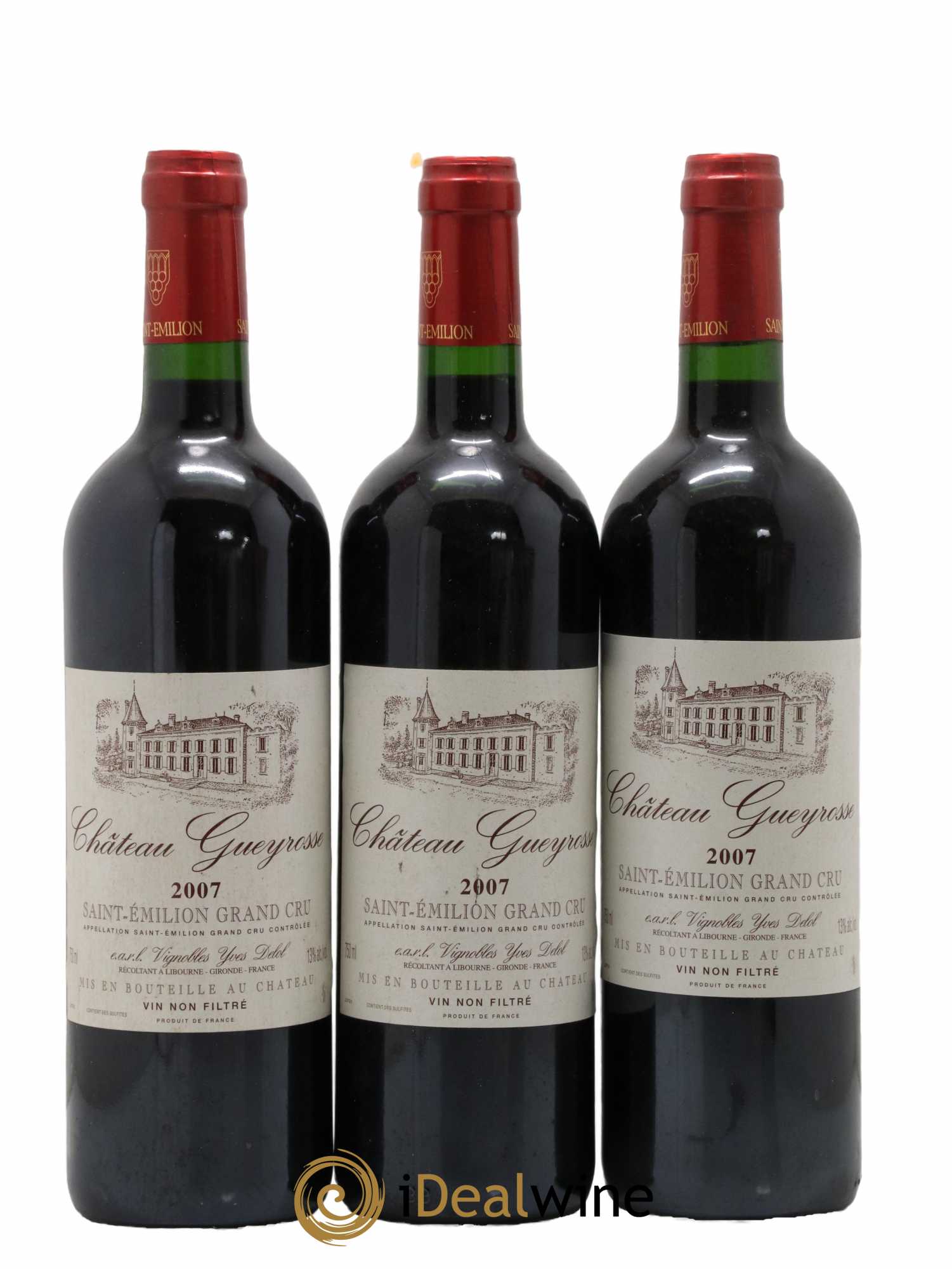 Saint-Émilion Grand Cru 2007 - Posten von 3 Flaschen - 0