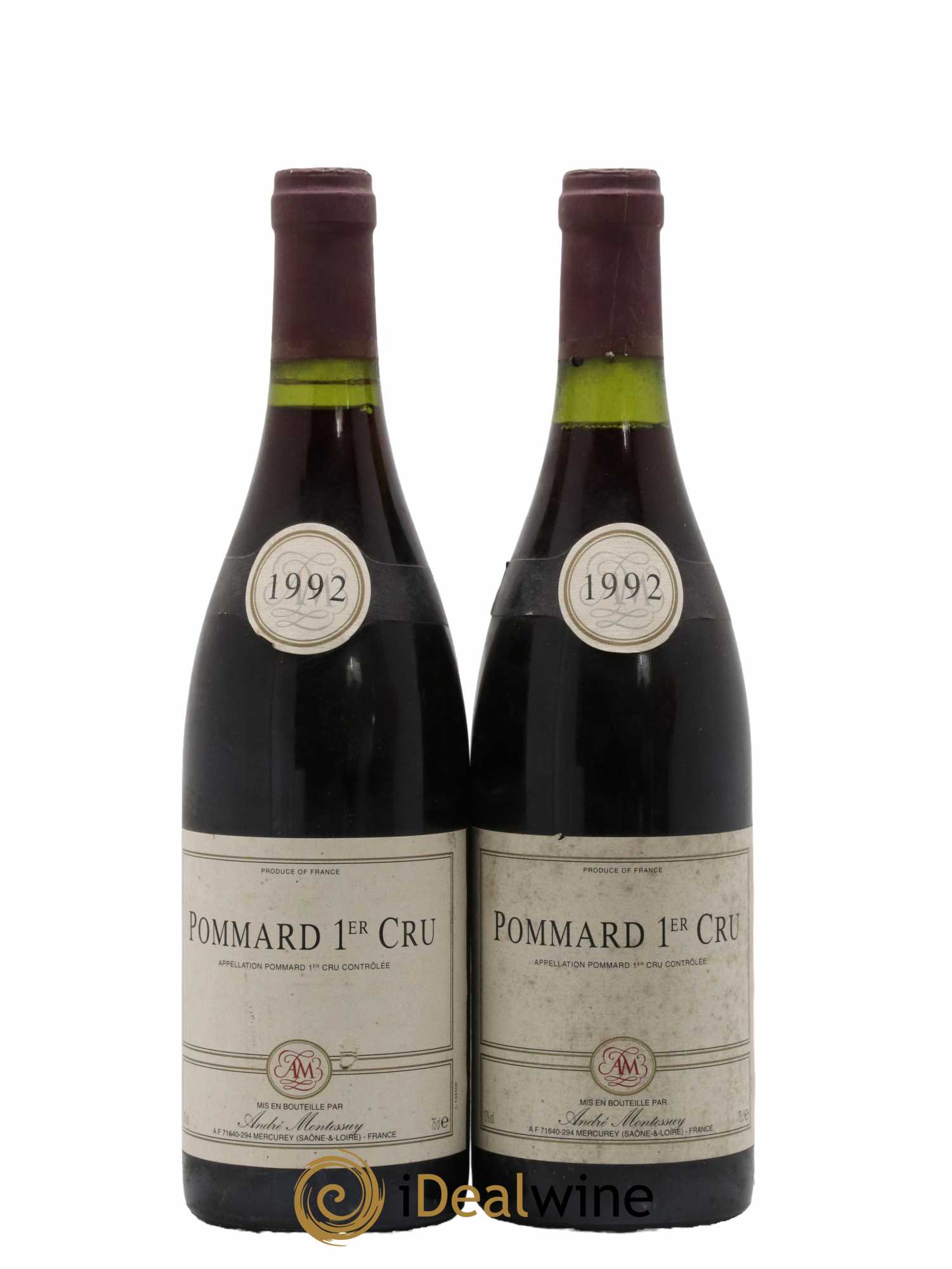 Pommard 1er Cru Andre Montessuy 1992 - Lot de 2 bouteilles - 0