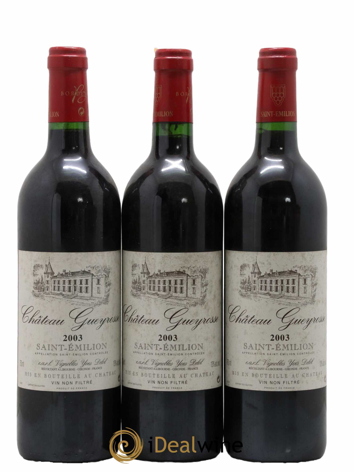 Saint-Émilion Grand Cru 2003 - Posten von 3 Flaschen - 0