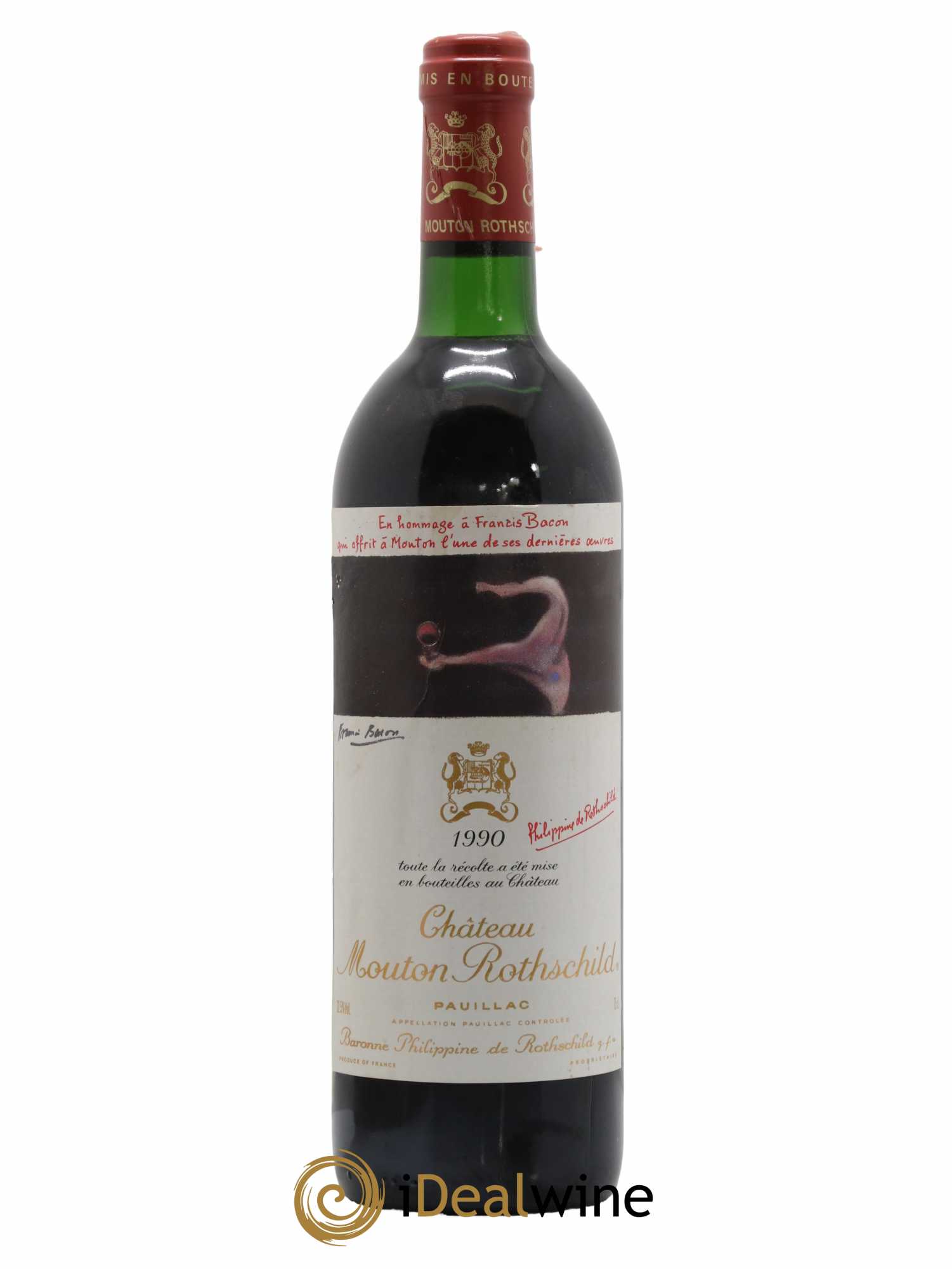Château Mouton Rothschild 1er Grand Cru Classé 1990 - Lot de 1 bouteille - 0