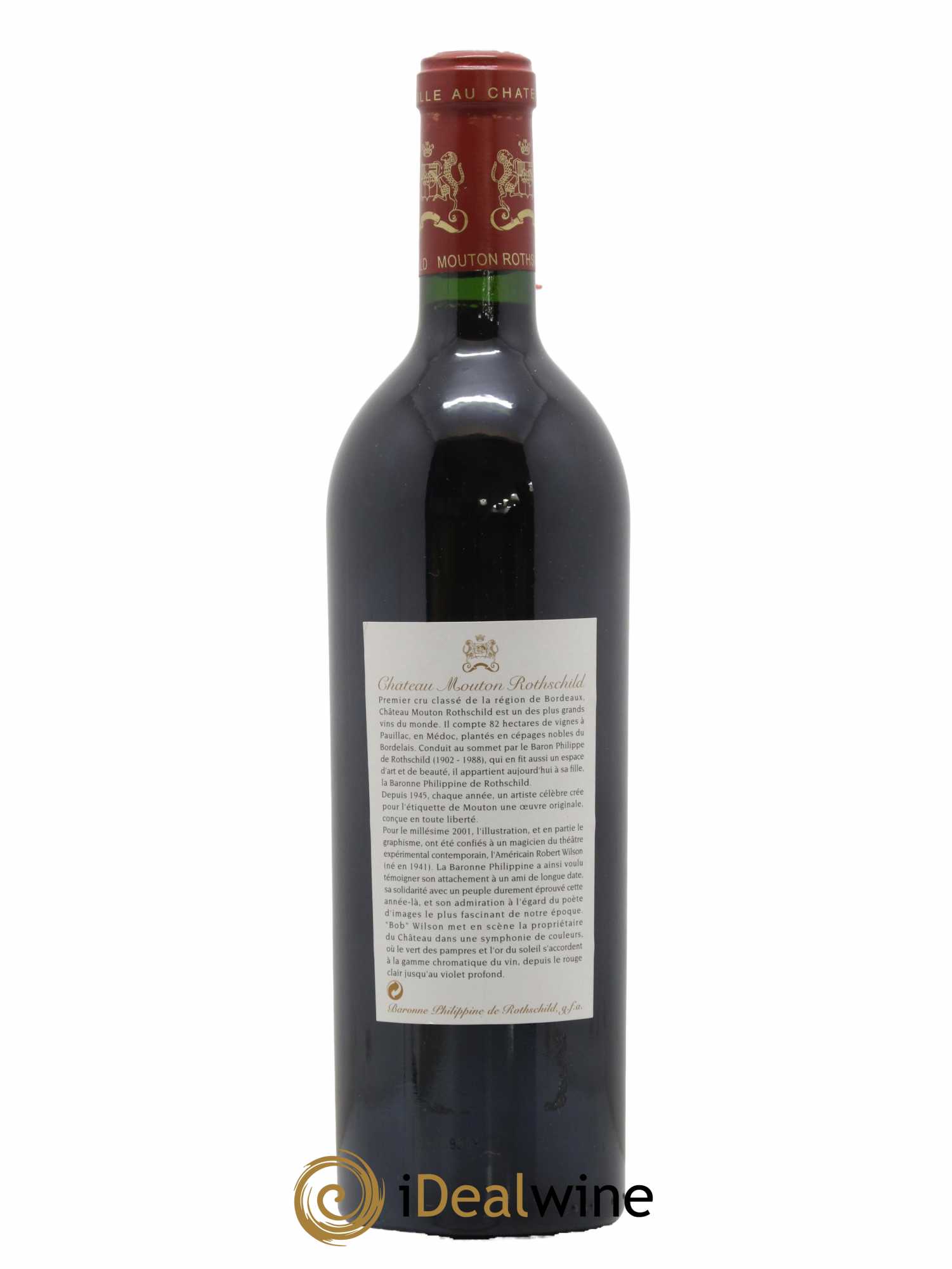 Château Mouton Rothschild 1er Grand Cru Classé 2001 - Lot de 1 bouteille - 1