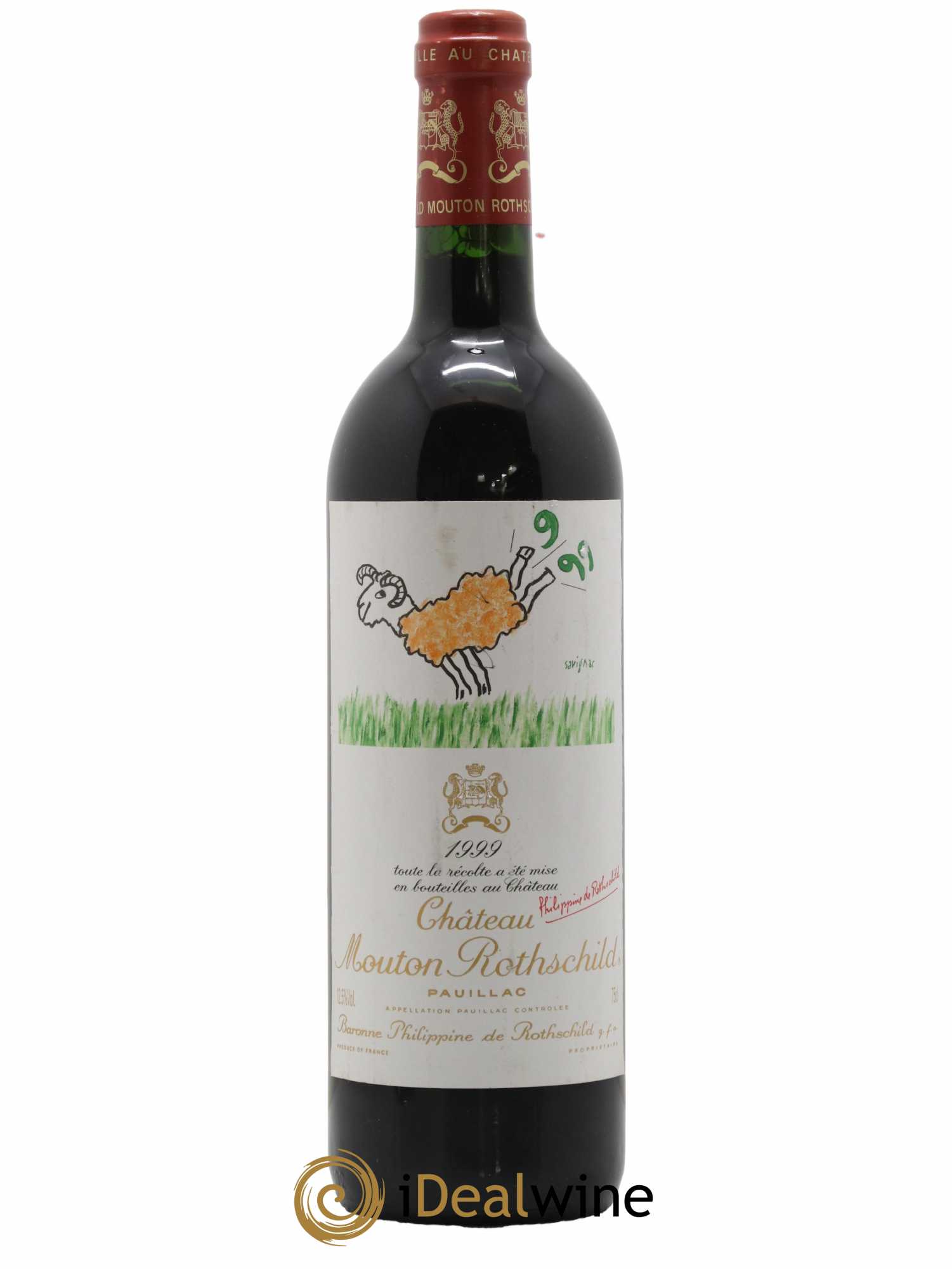 Château Mouton Rothschild 1er Grand Cru Classé 1999 - Lot de 1 bouteille - 0