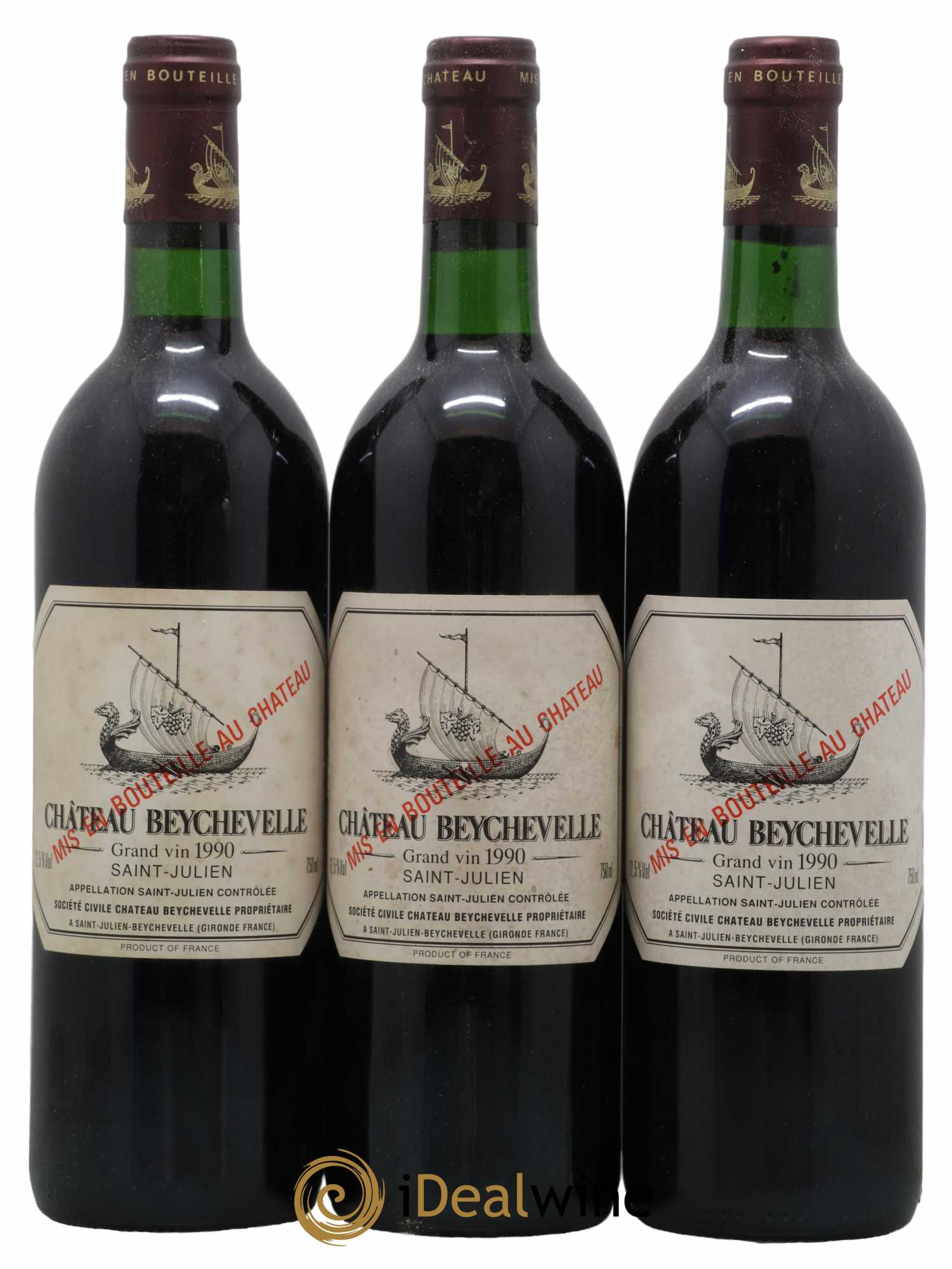 Château Beychevelle 4ème Grand Cru Classé 1990 - Lot de 12 bouteilles - 1