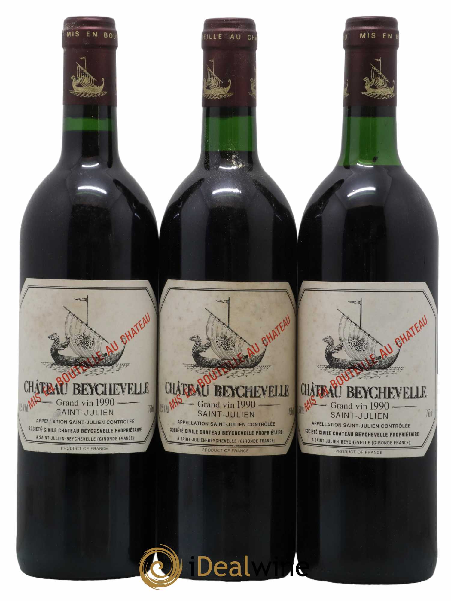 Château Beychevelle 4ème Grand Cru Classé 1990 - Lot de 12 bouteilles - 3