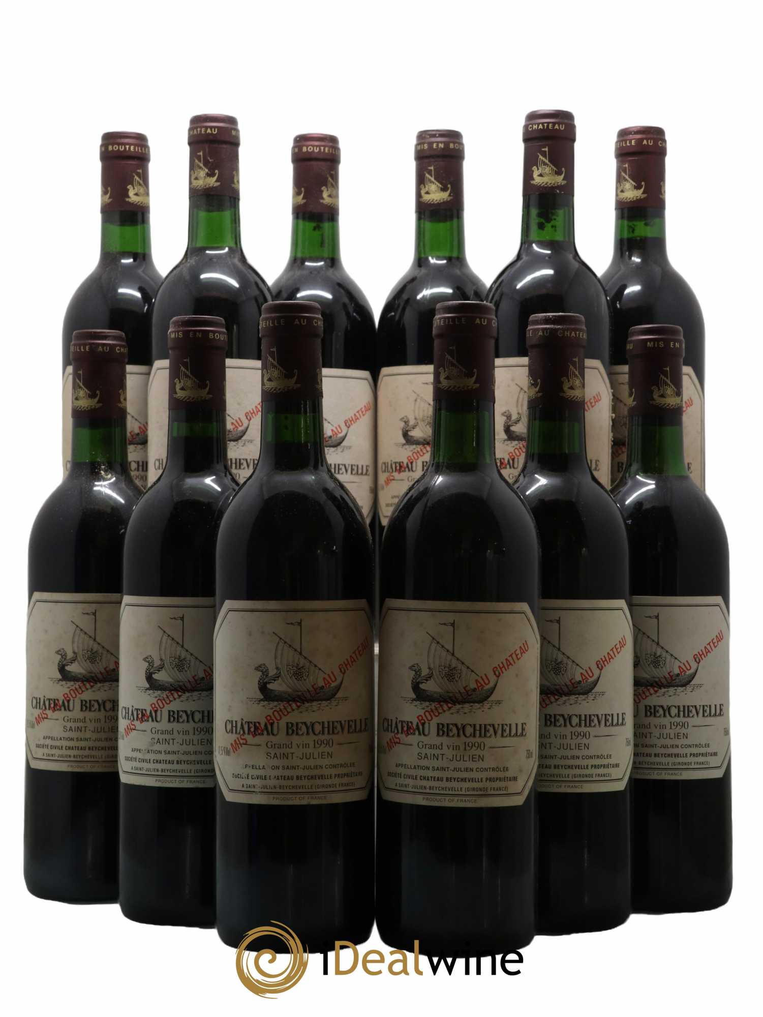 Château Beychevelle 4ème Grand Cru Classé 1990 - Lot de 12 bouteilles - 0