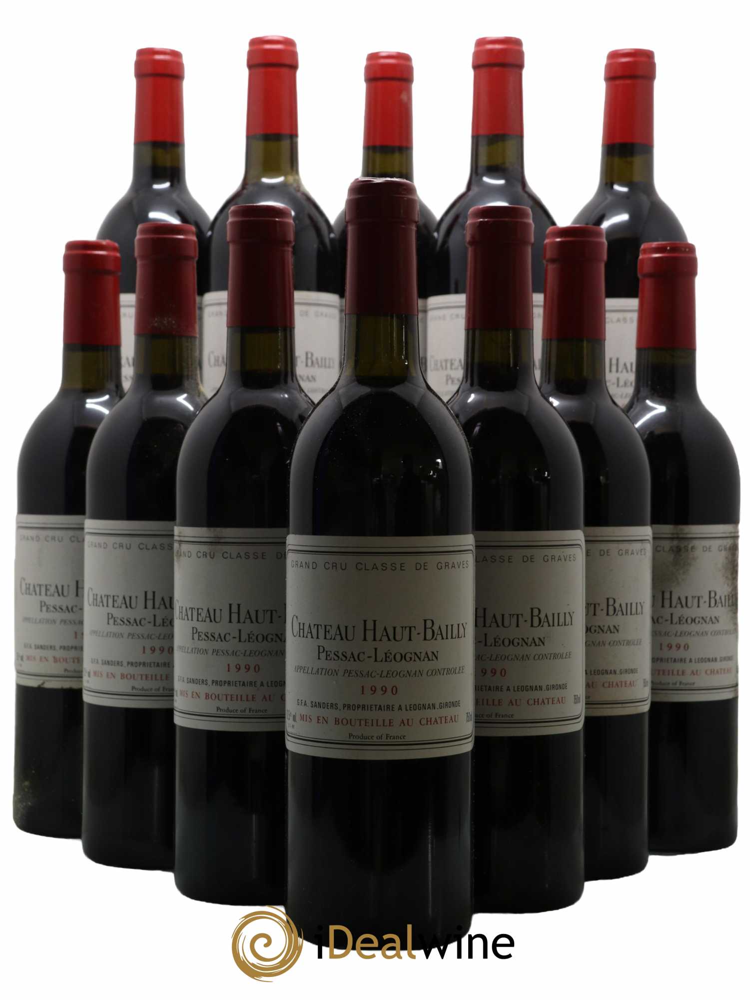 Château Haut-Bailly Cru Classé de Graves 1990 - Lot de 12 bouteilles - 0