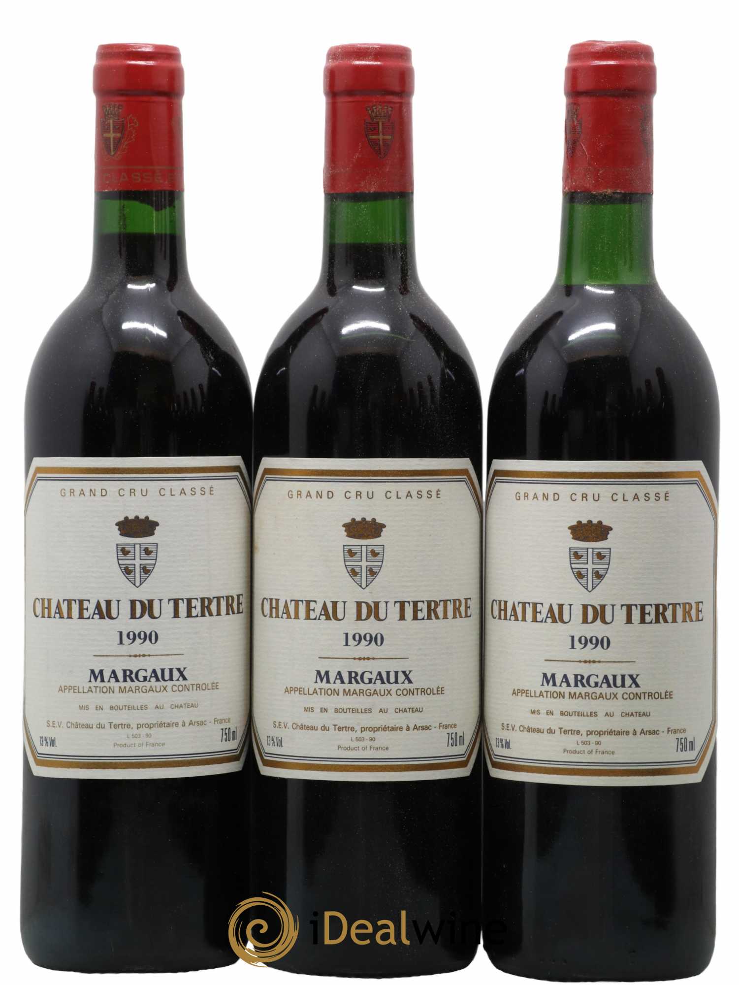 Château du Tertre 5ème Grand Cru Classé 1990 - Lotto di 12 bottiglie - 1