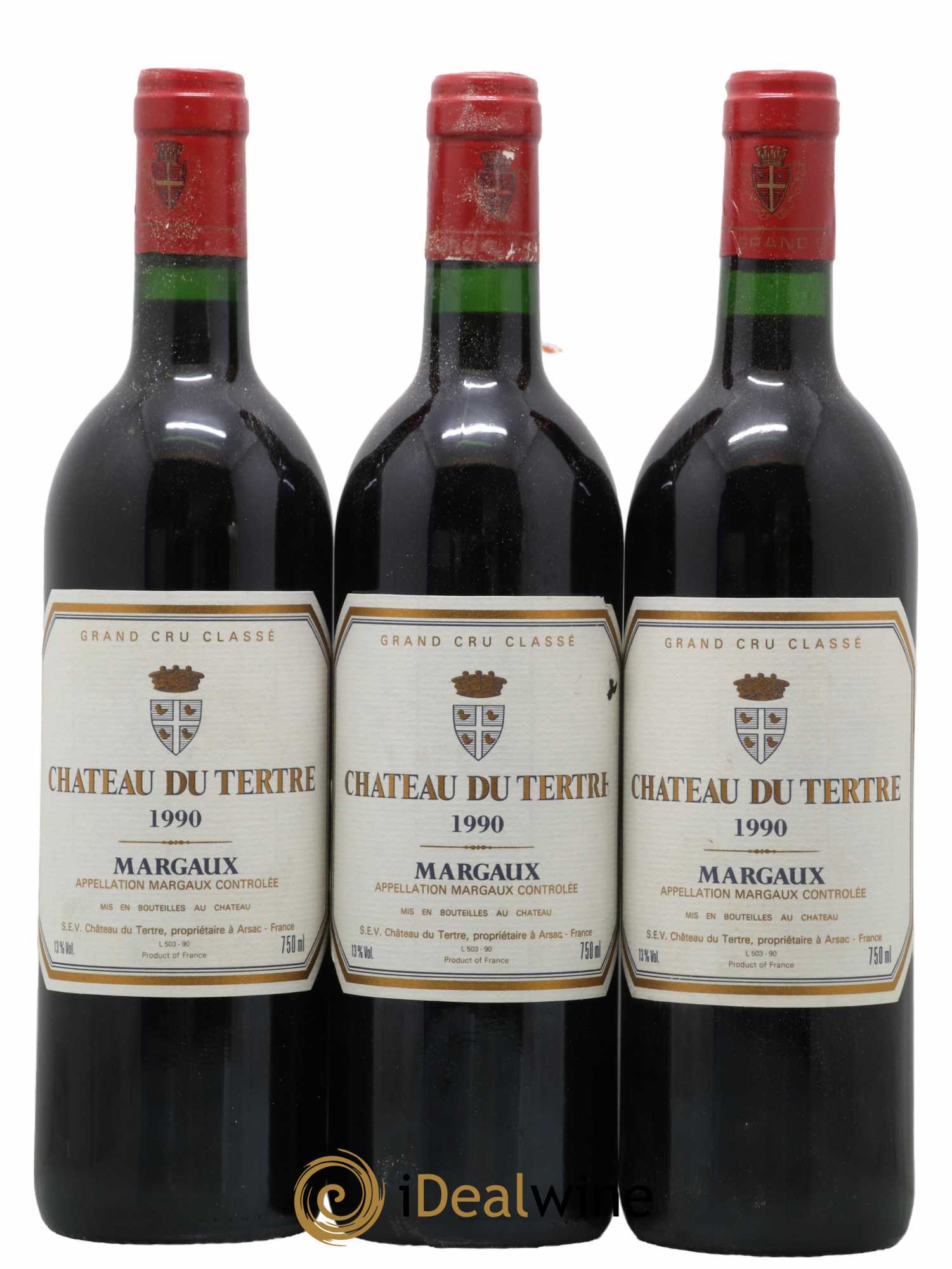 Château du Tertre 5ème Grand Cru Classé 1990 - Lotto di 12 bottiglie - 4