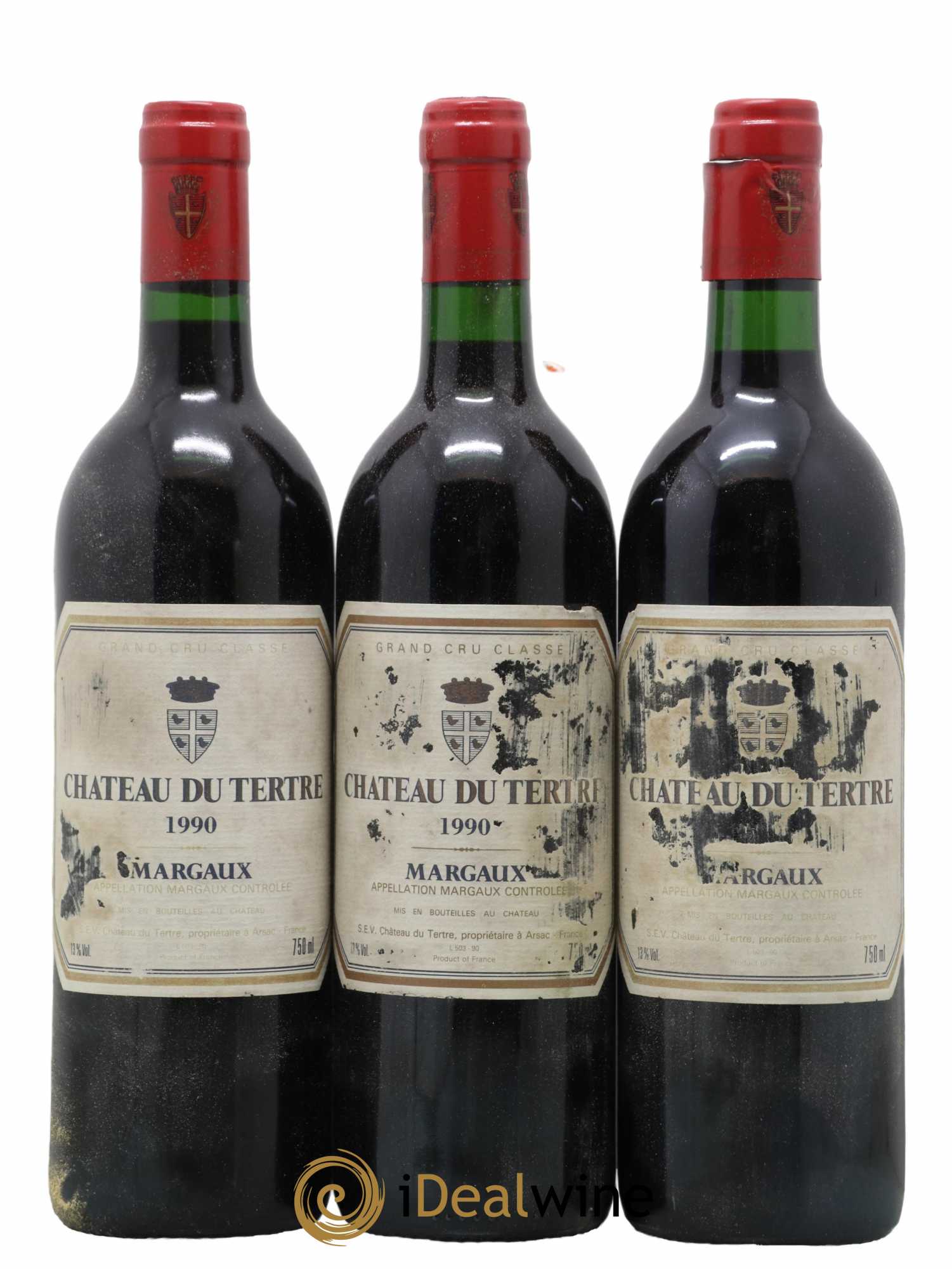 Château du Tertre 5ème Grand Cru Classé 1990 - Lot de 12 bouteilles - 1