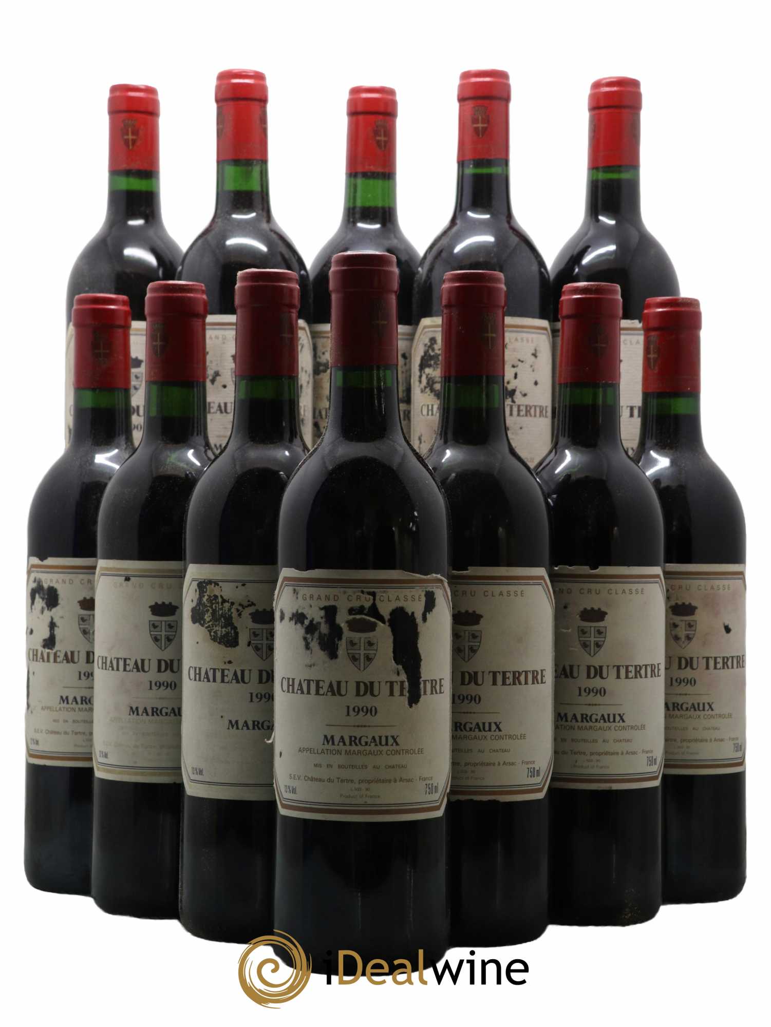 Château du Tertre 5ème Grand Cru Classé 1990 - Lot de 12 bouteilles - 0