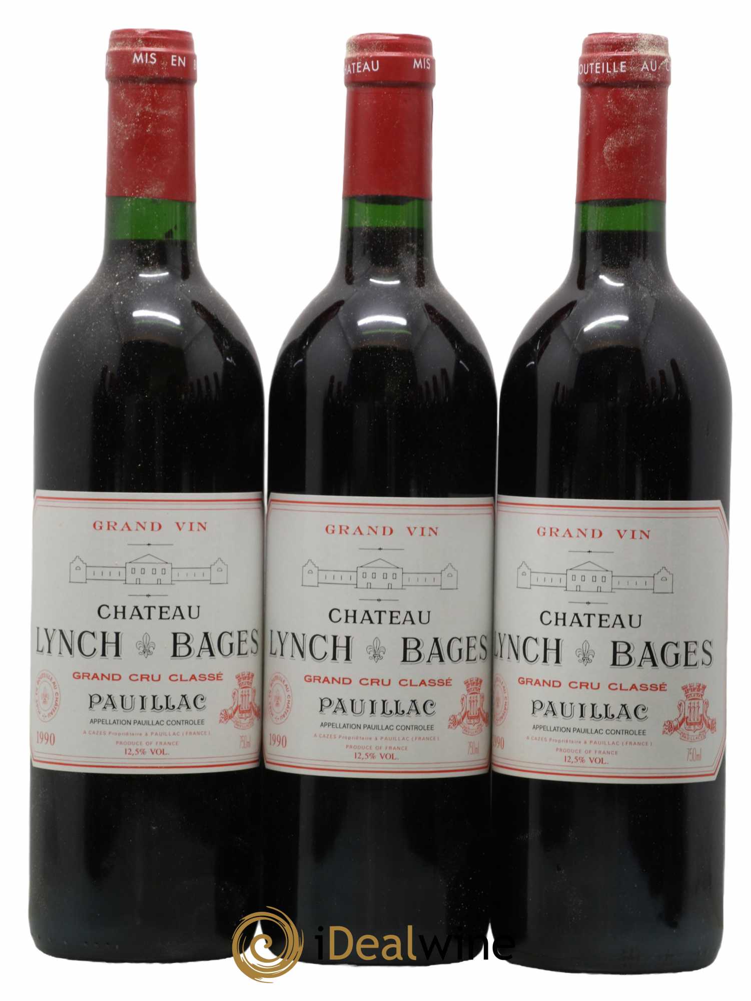 Château Lynch Bages 5ème Grand Cru Classé 1990 - Lot de 12 bouteilles - 1