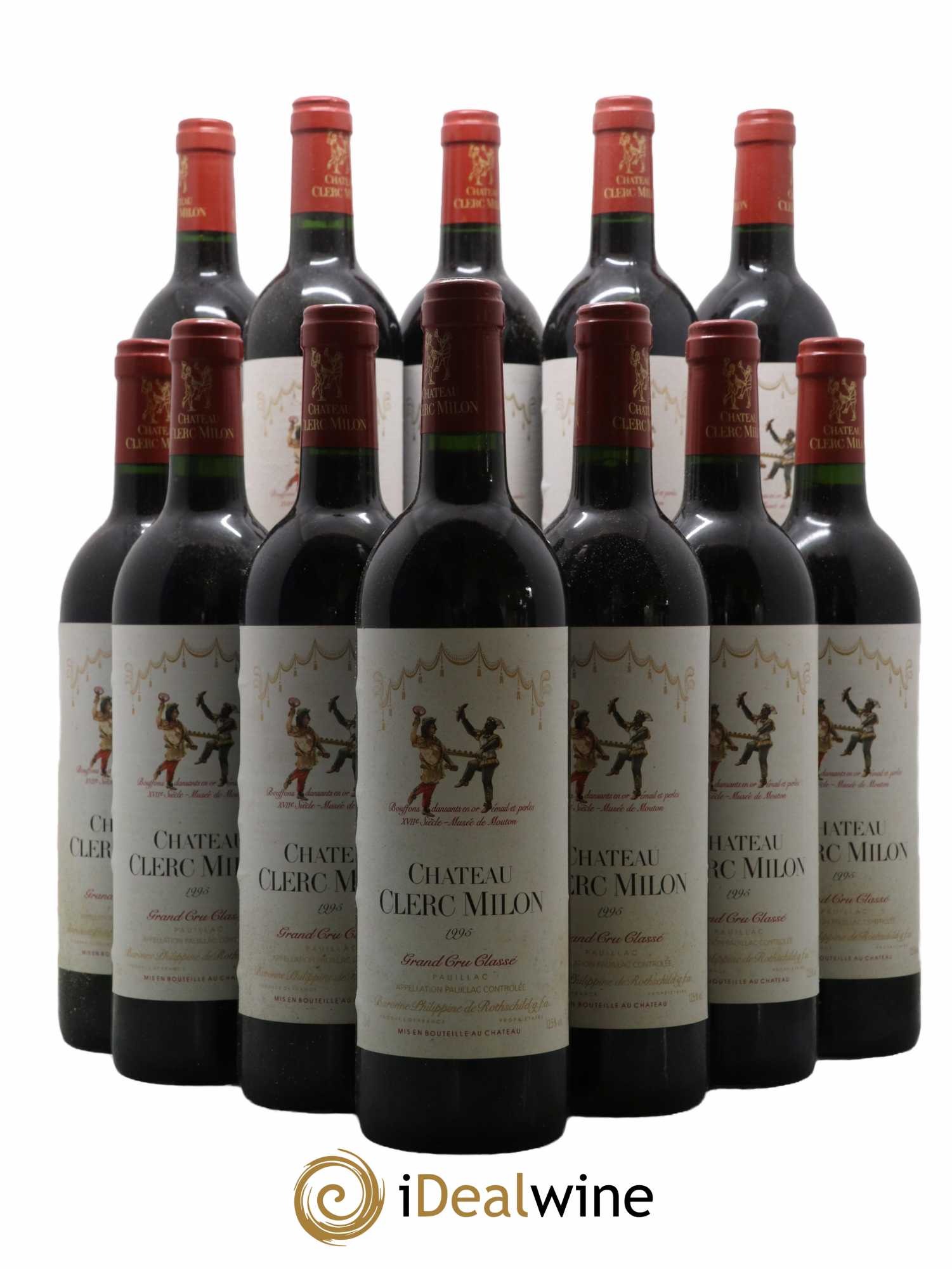 Château Clerc Milon 5ème Grand Cru Classé 1995 - Lot de 12 bouteilles - 0