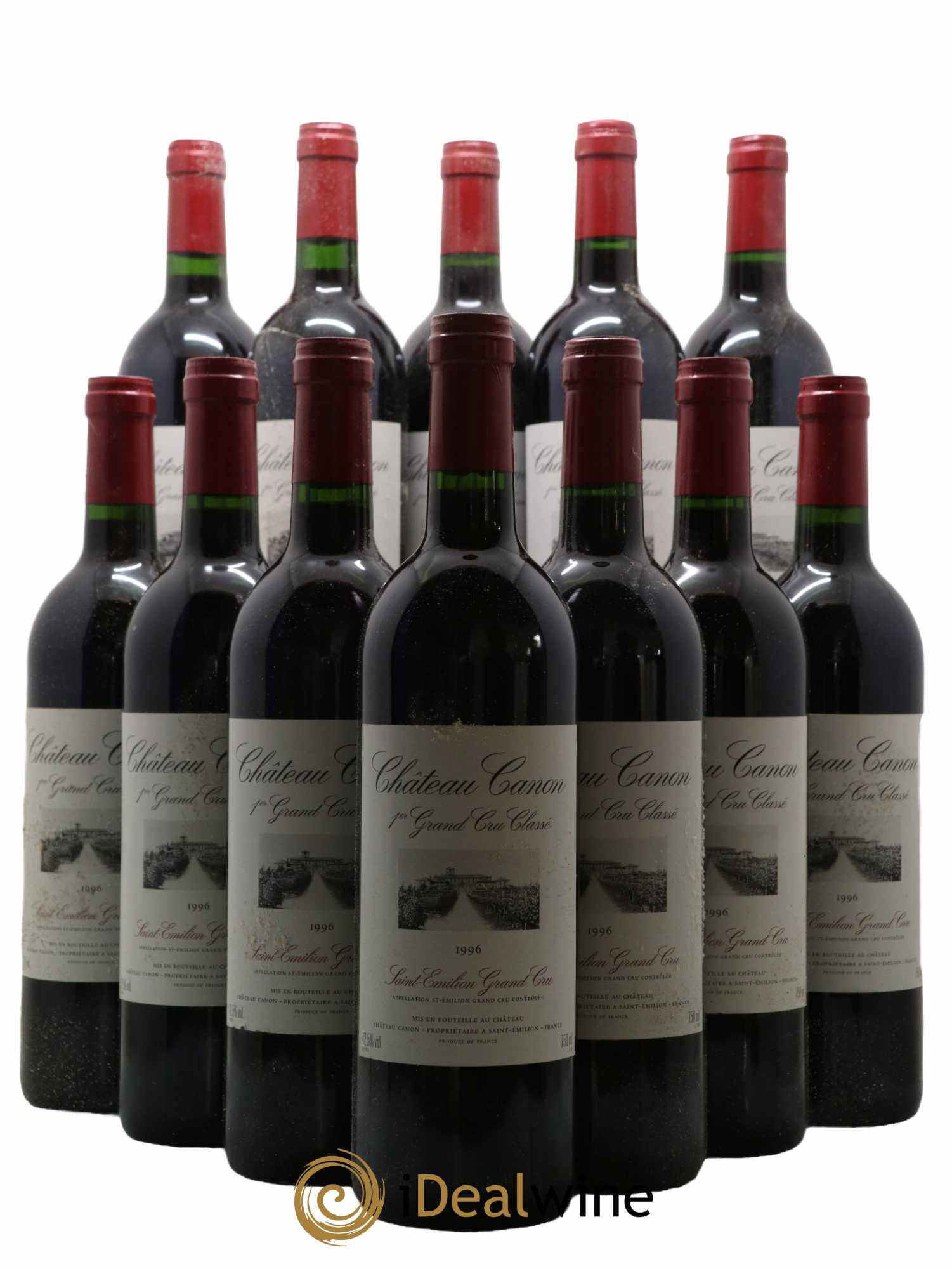 Château Canon 1er Grand Cru Classé B 1996 - Lot de 12 bouteilles - 0
