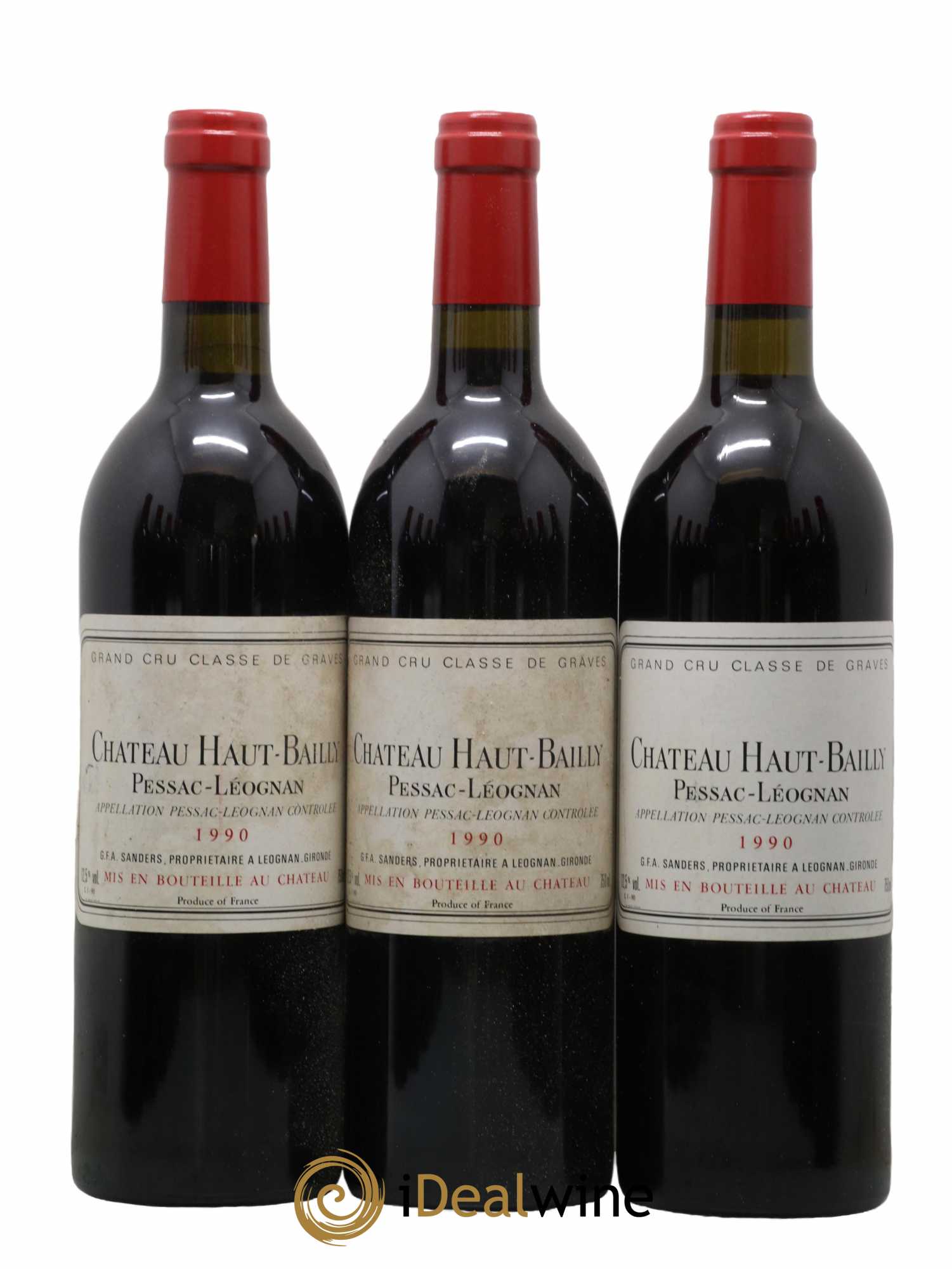 Château Haut-Bailly Cru Classé de Graves 1990 - Lot de 12 bouteilles - 1