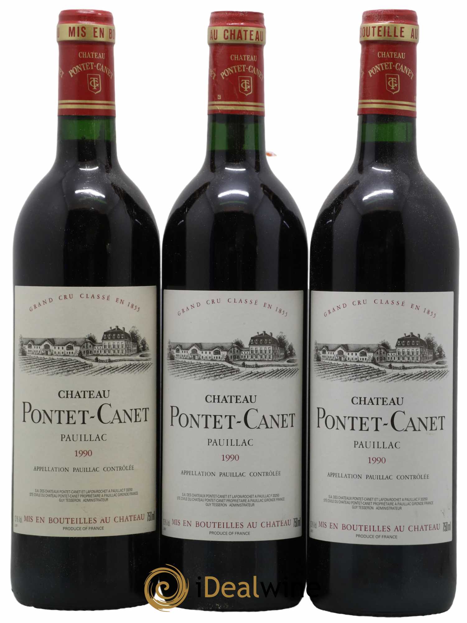 Château Pontet Canet 5ème Grand Cru Classé 1990 - Lot de 12 bouteilles - 2