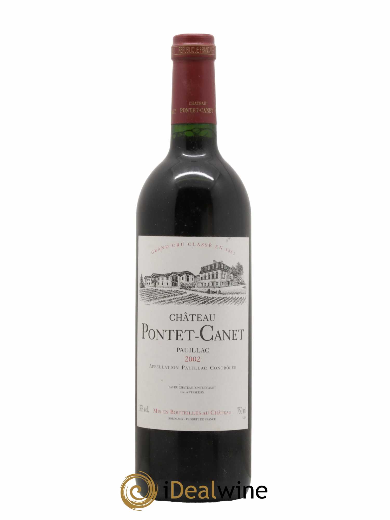 Château Pontet Canet 5ème Grand Cru Classé 2002 - Lot de 1 bouteille - 0