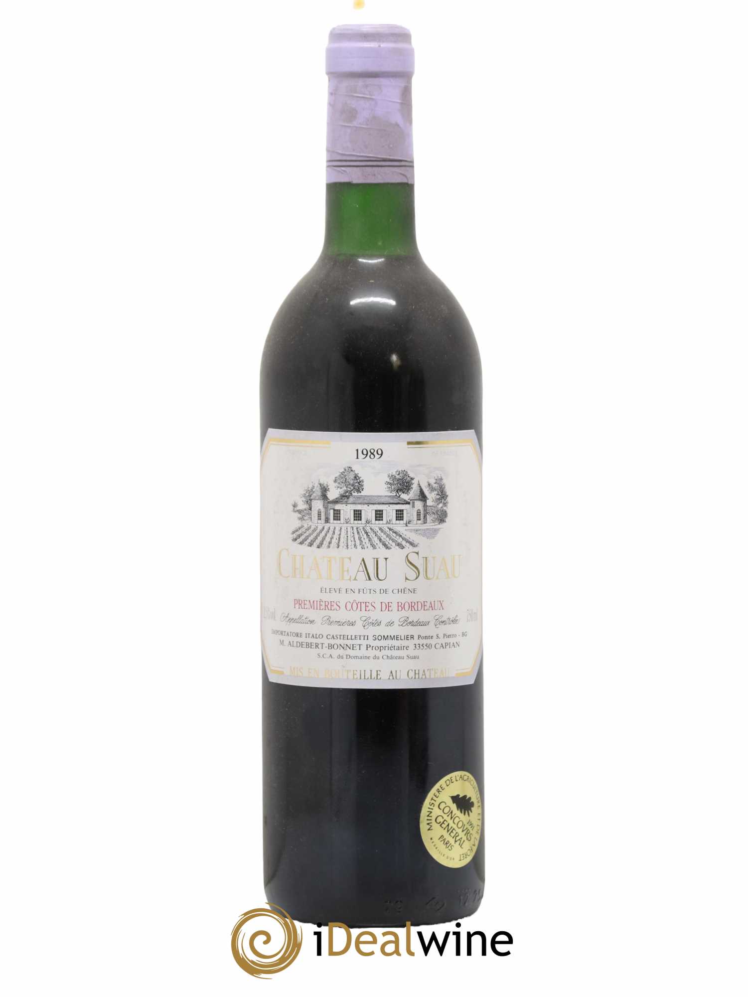 Premières Côtes de Bordeaux Château Suau 1989 - Lot de 1 bouteille - 0