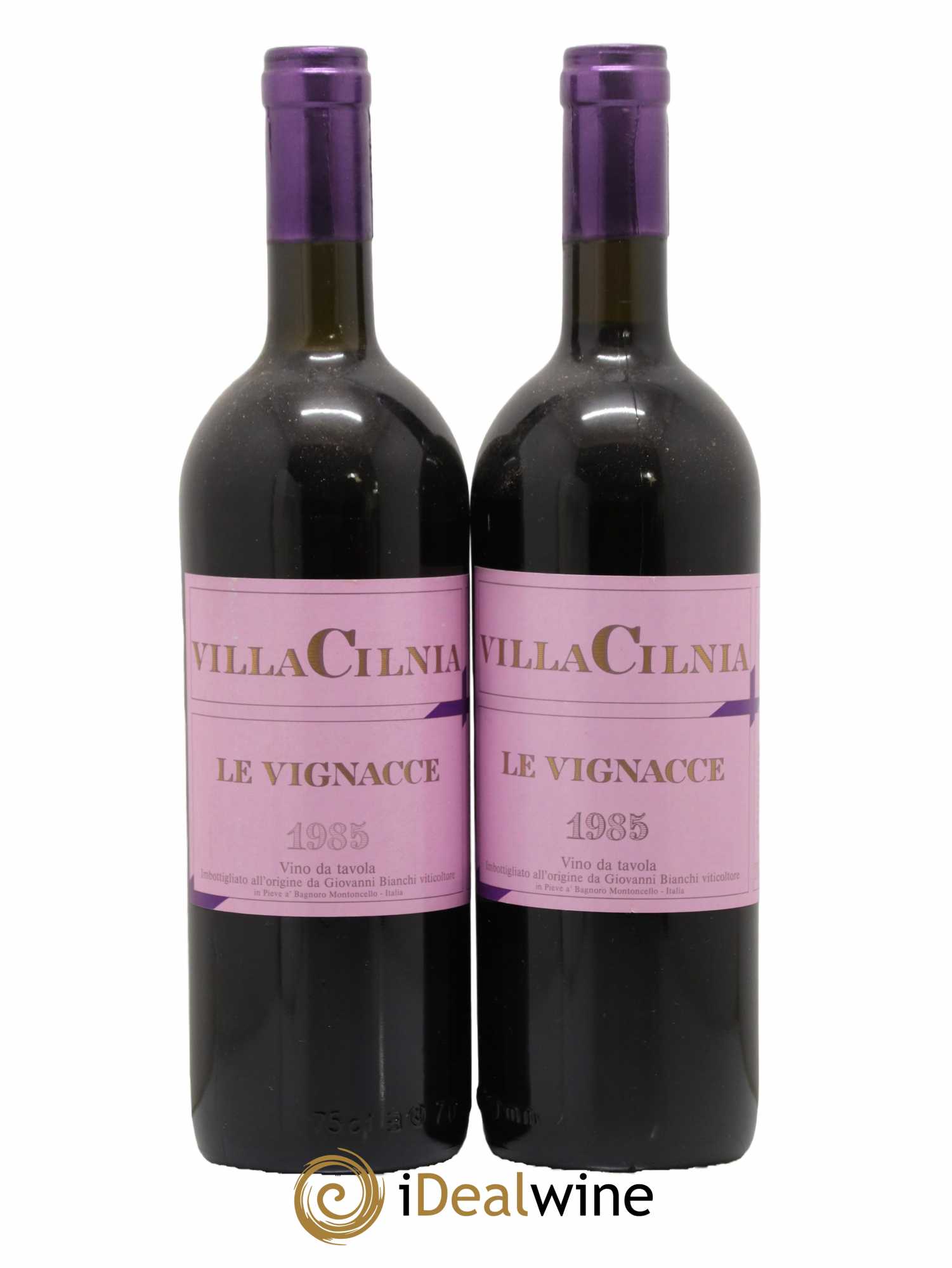 Italie Le Vignacce Villa Cilnia 1985 - Lot de 2 bouteilles - 0
