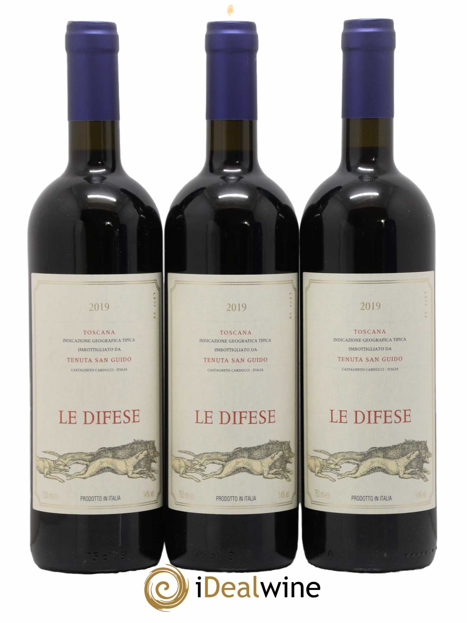 Toscana IGT Le Difese Tenuta San Guido 2019 - Lot de 3 bouteilles - 0