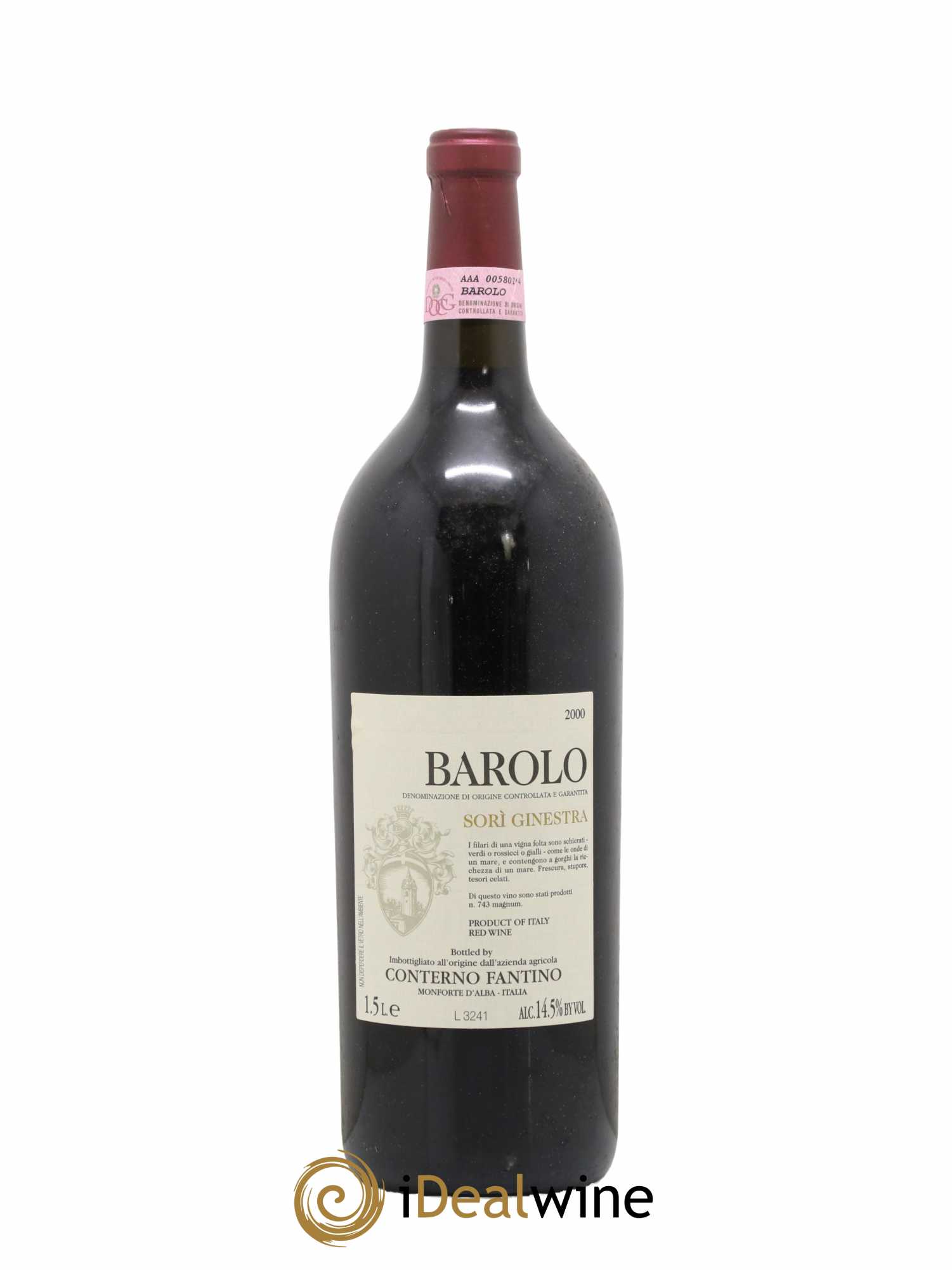 Barolo DOCG Sori Ginestra Conterno Fantino 2000 - Lot de 1 magnum - 1