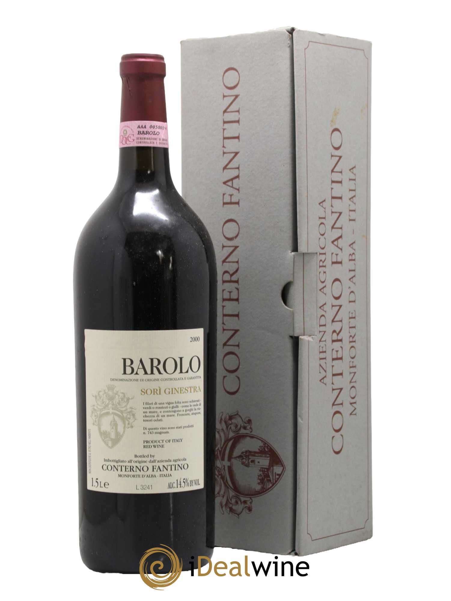 Barolo DOCG Sori Ginestra Conterno Fantino 2000 - Lot de 1 magnum - 0