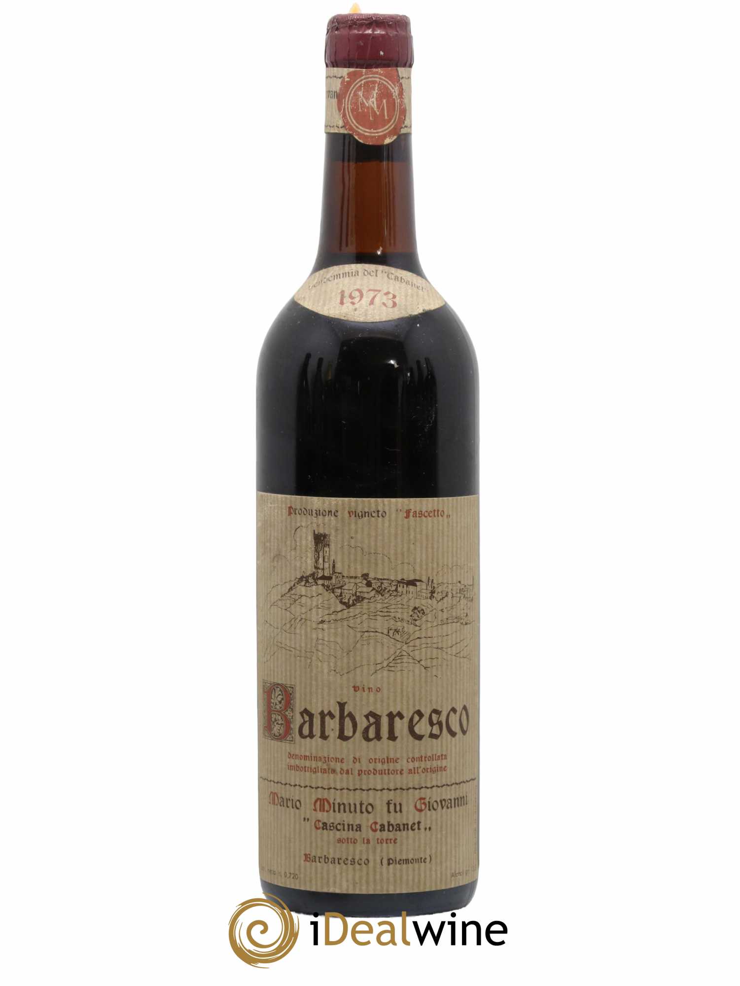 Barbaresco DOCG Cascina Cabanet fascetto Mario Minuto 1973 - Lot de 1 bouteille - 0