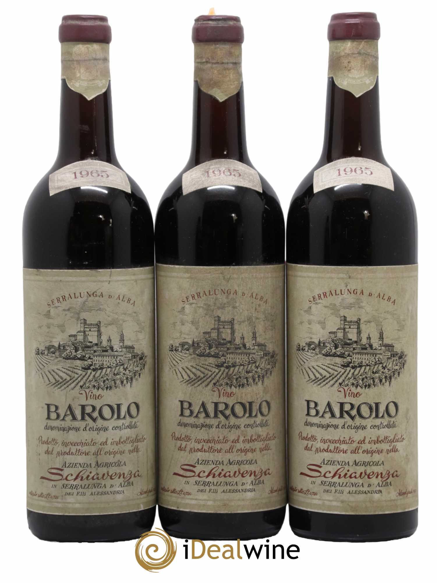 Barolo Schiavenza 1965 - Lot de 3 bouteilles - 0
