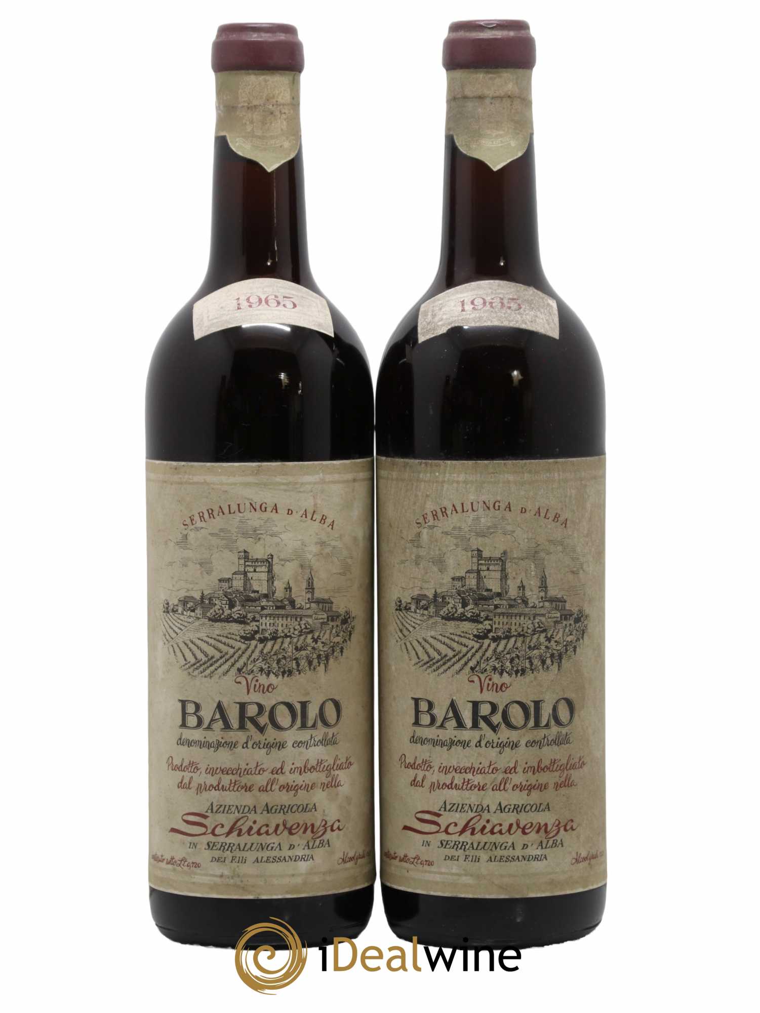 Barolo Schiavenza 1965 - Lot de 2 bouteilles - 0