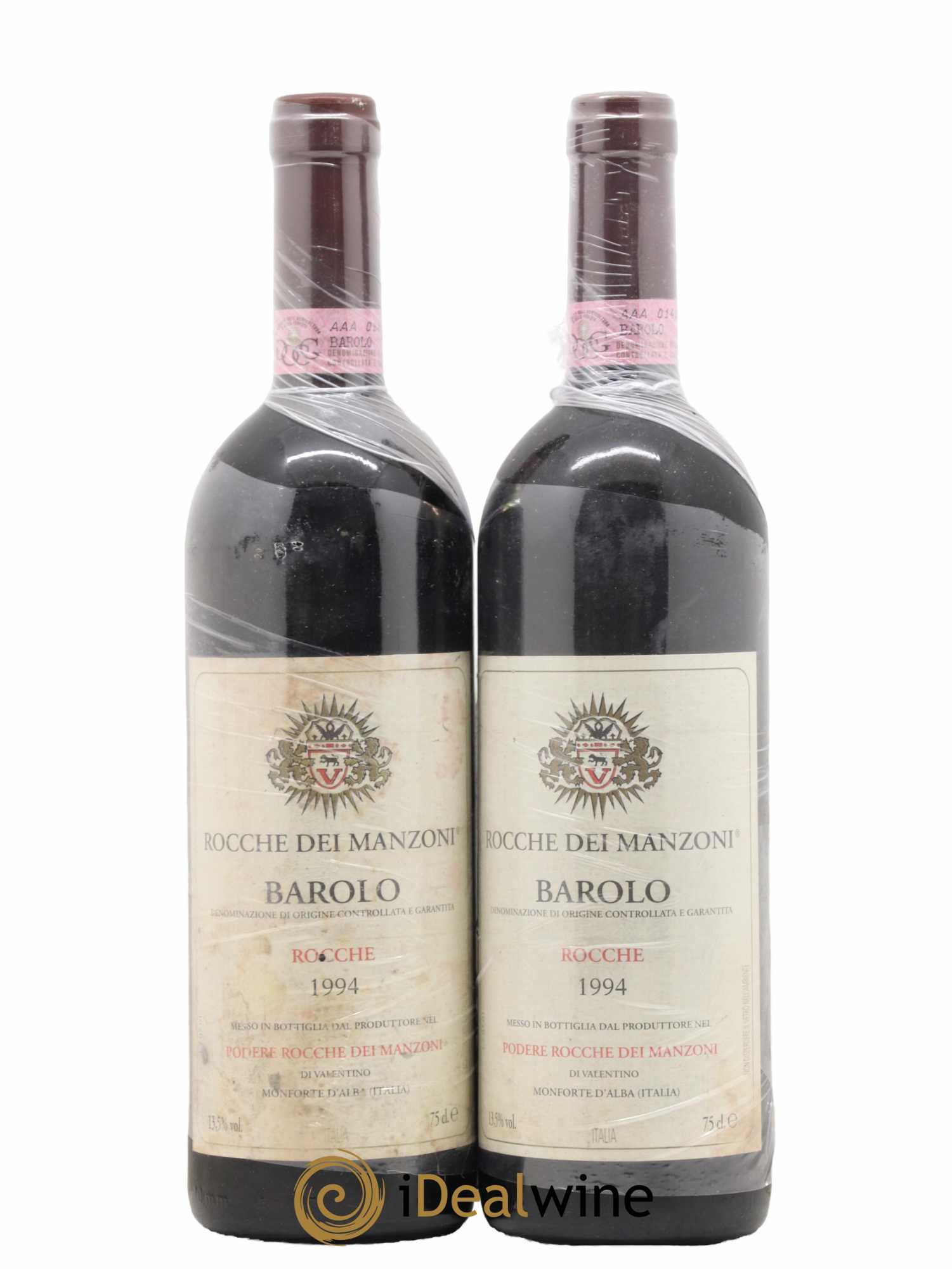 Barolo Rocche Rocche dei Manzoni 1994 - Lot of 2 bottles - 0