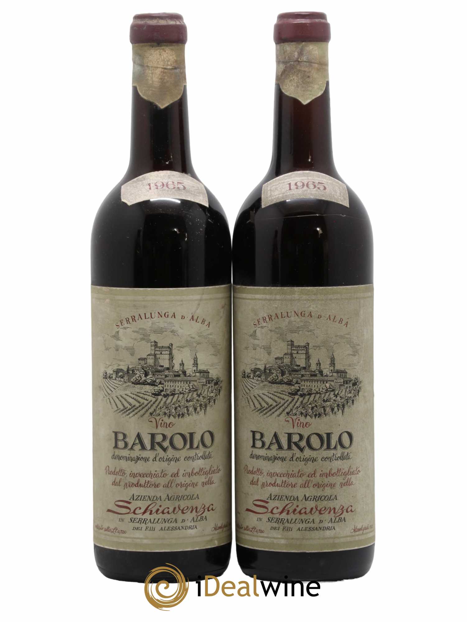 Barolo Schiavenza 1965 - Lot de 2 bouteilles - 0