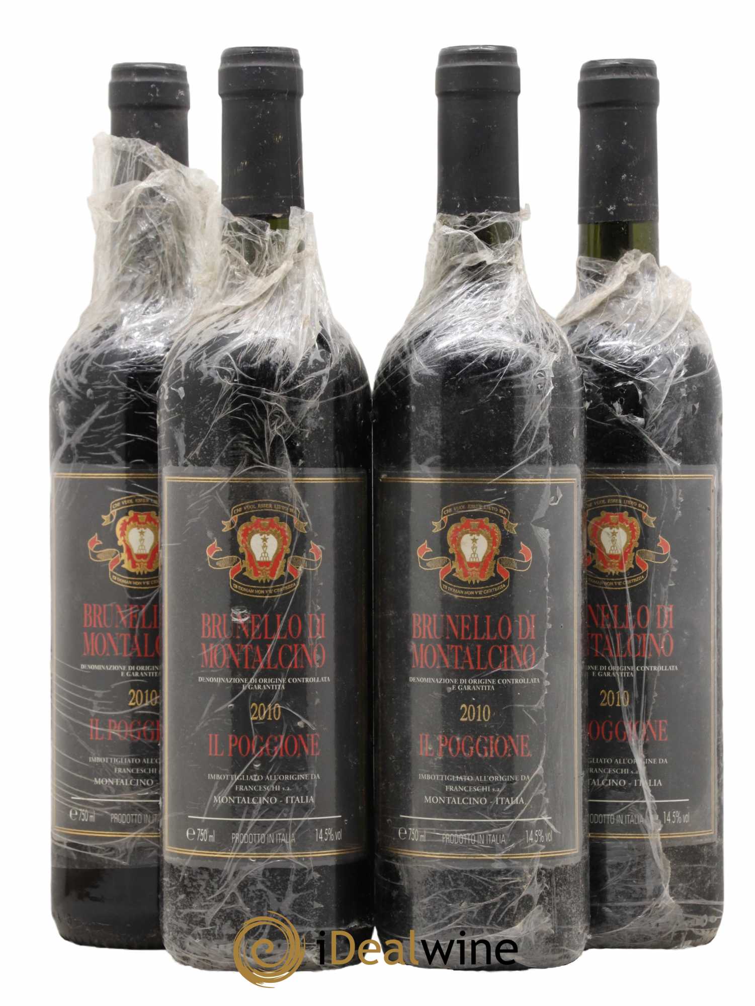 Brunello di Montalcino DOCG Il Poggione Lavinio Franceschi 2010 - Lot de 4 bouteilles - 0