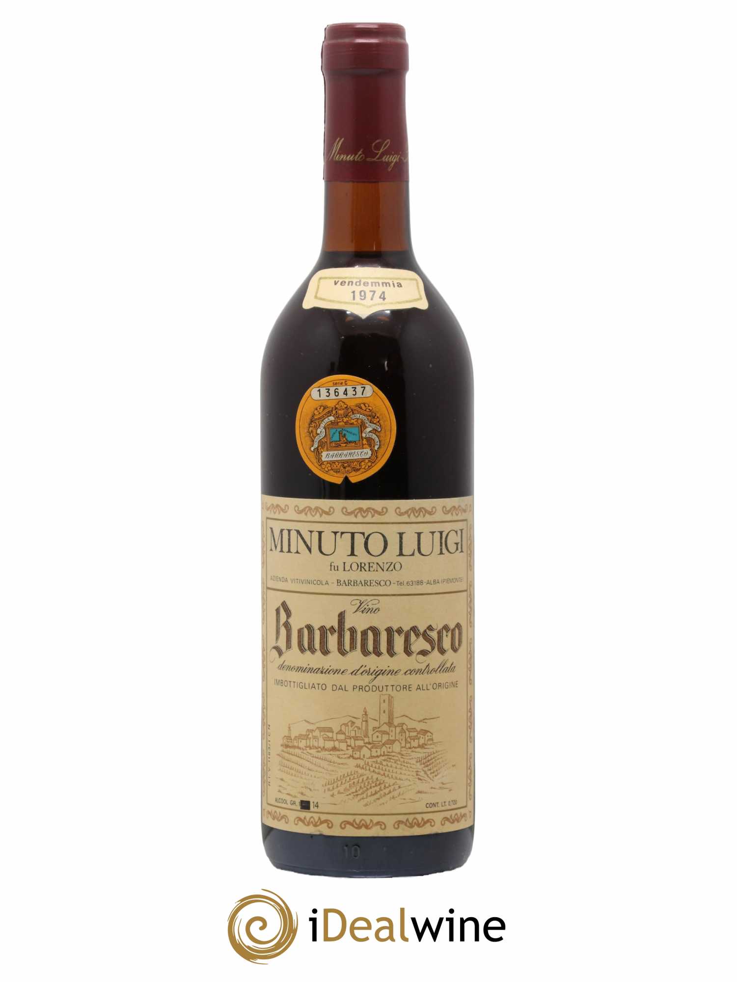 Barbaresco DOCG Minuto Luigi 1974 - Lotto di 1 bottiglia - 0