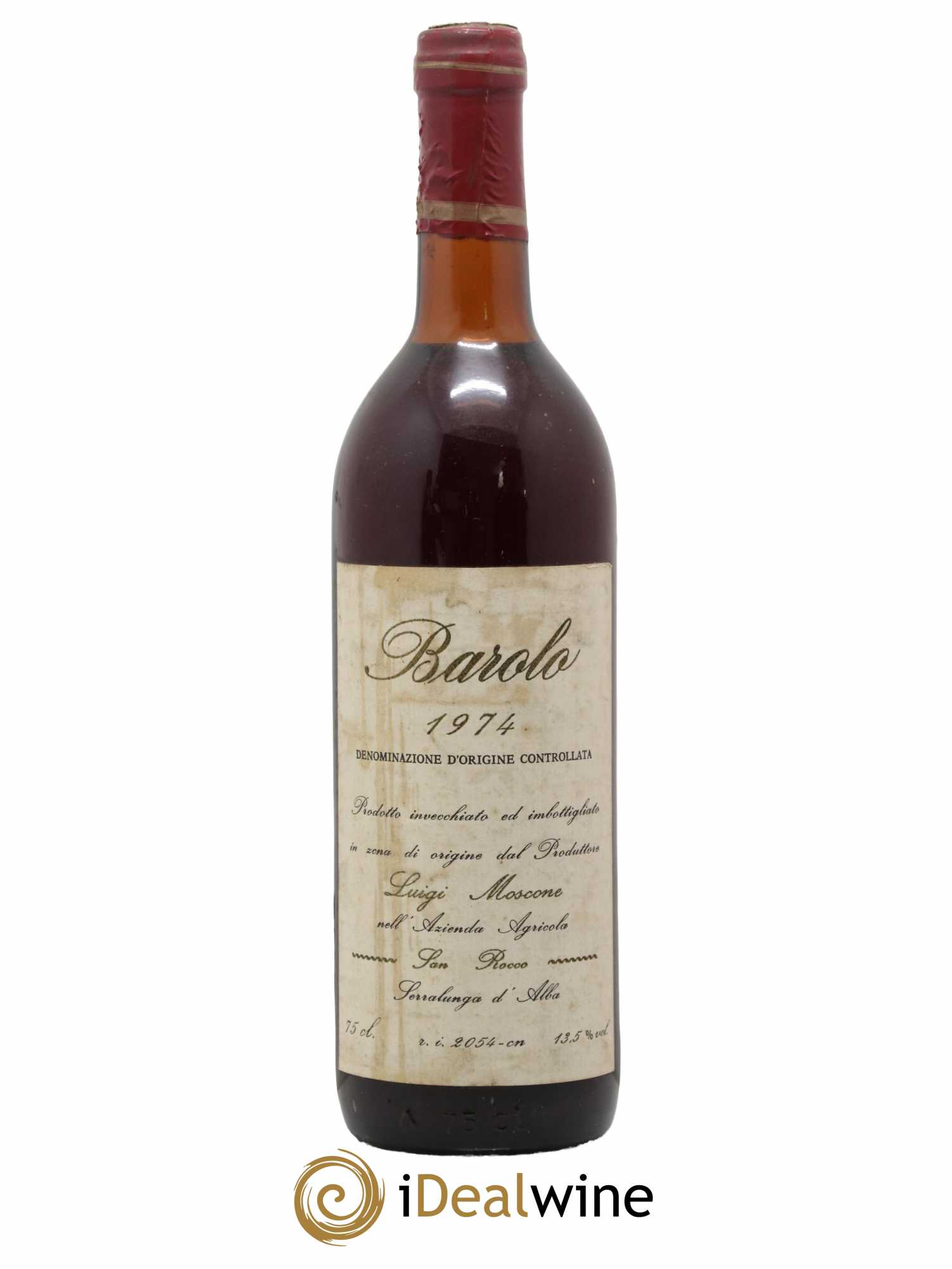 Barolo Luigi Moscone 1974 - Lot de 1 bouteille - 0