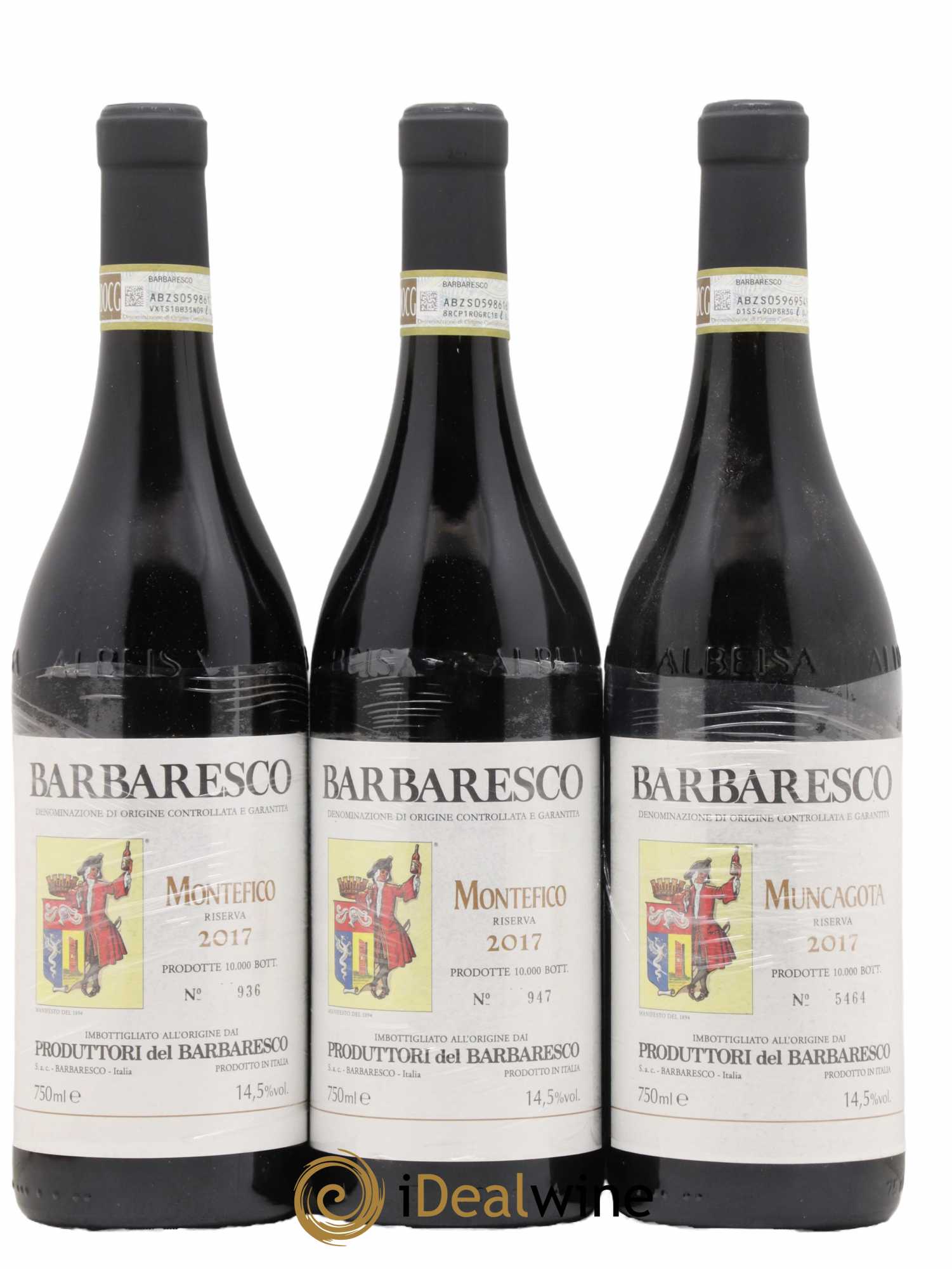 Barbaresco DOCG Riserva Montefico Produttori del Barbaresco 2017 - Posten von 3 Flaschen - 0