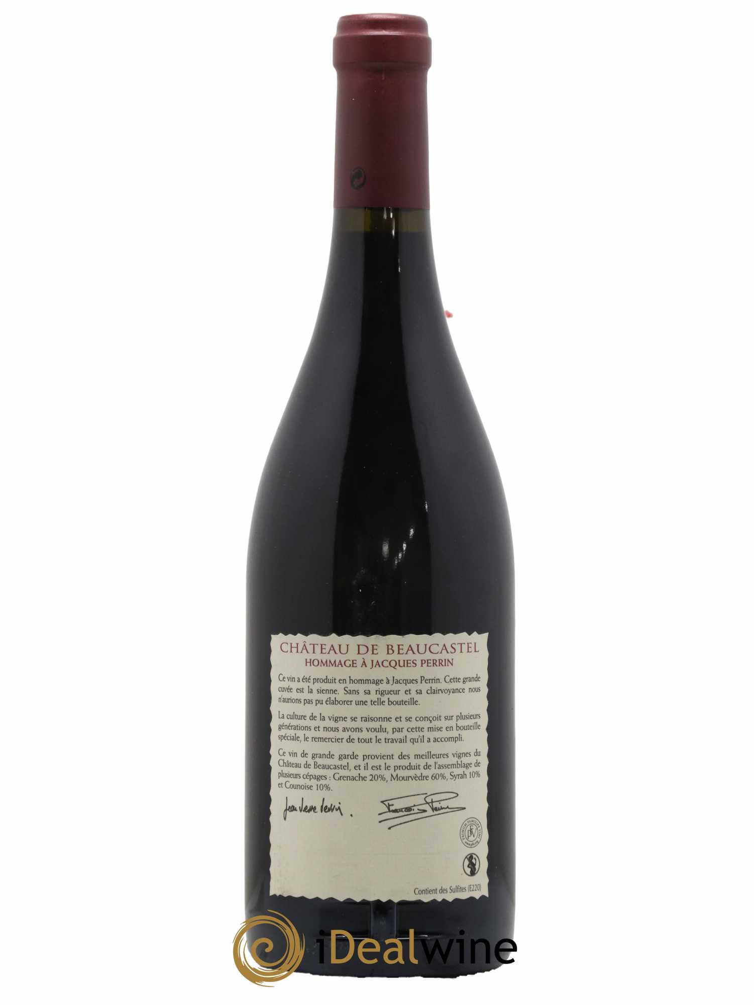 Châteauneuf-du-Pape Château de Beaucastel Hommage à Jacques Perrin Famille Perrin 2005 - Lot de 1 bouteille - 1