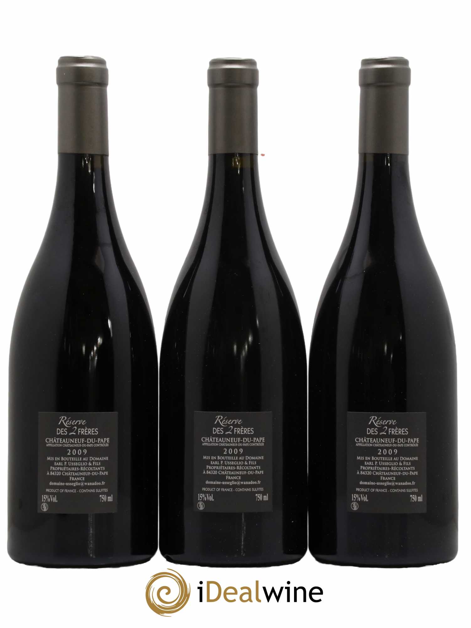 Châteauneuf-du-Pape Réserve des 2 frères Pierre Usseglio & Fils 2009 - Lot de 6 bouteilles - 2
