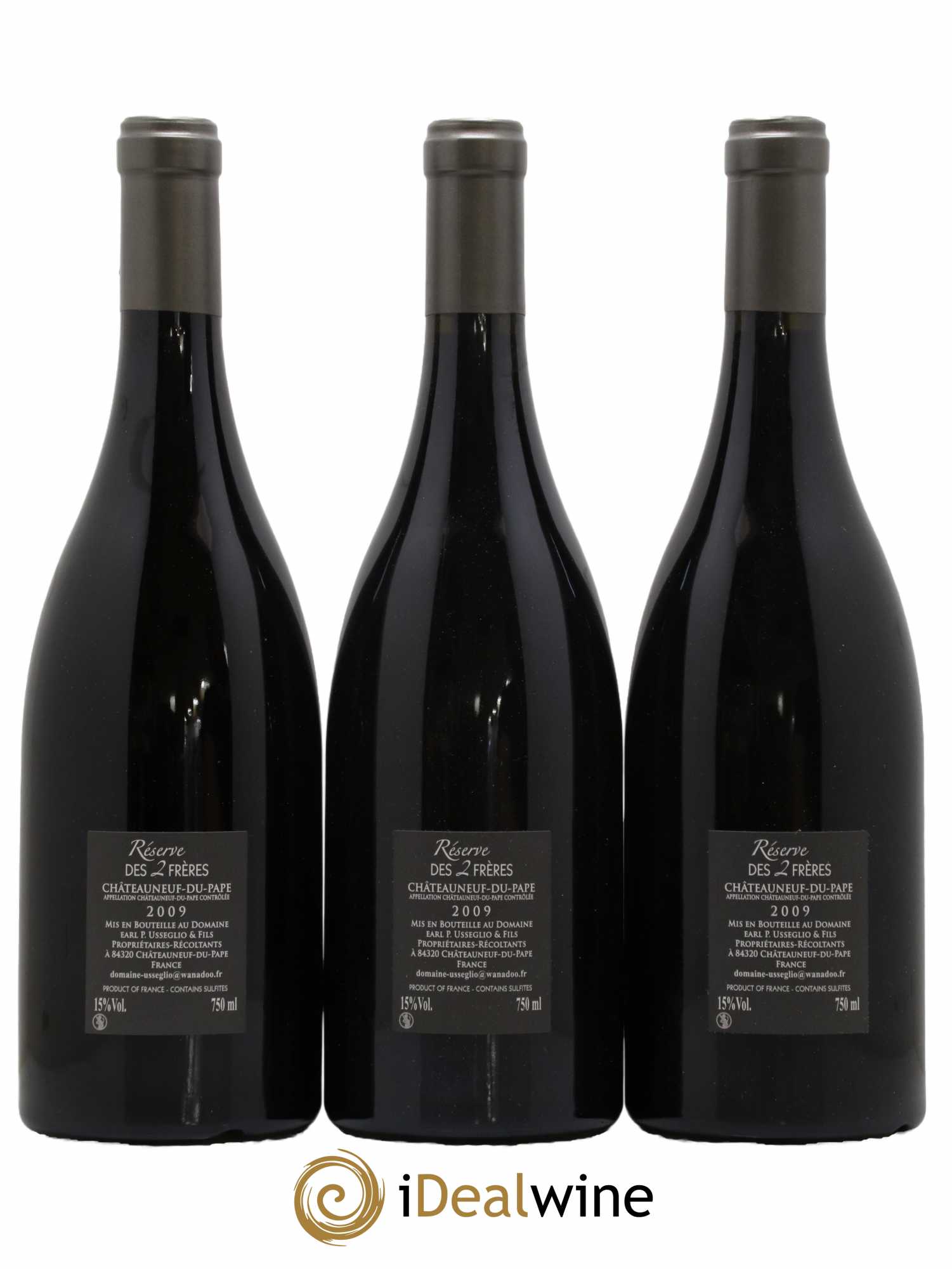 Châteauneuf-du-Pape Réserve des 2 frères Pierre Usseglio & Fils 2009 - Lot de 6 bouteilles - 2