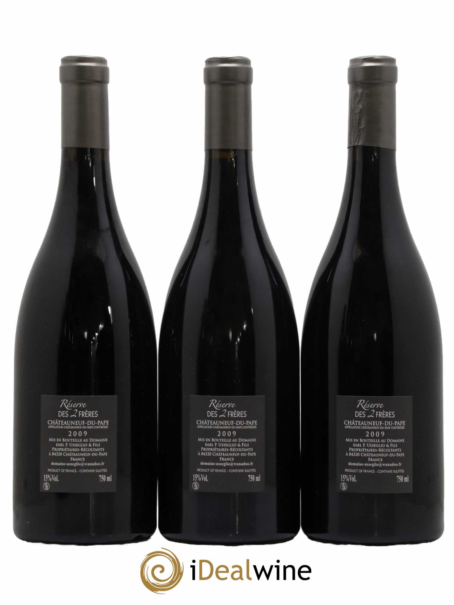 Châteauneuf-du-Pape Réserve des 2 frères Pierre Usseglio & Fils 2009 - Lot de 6 bouteilles - 4