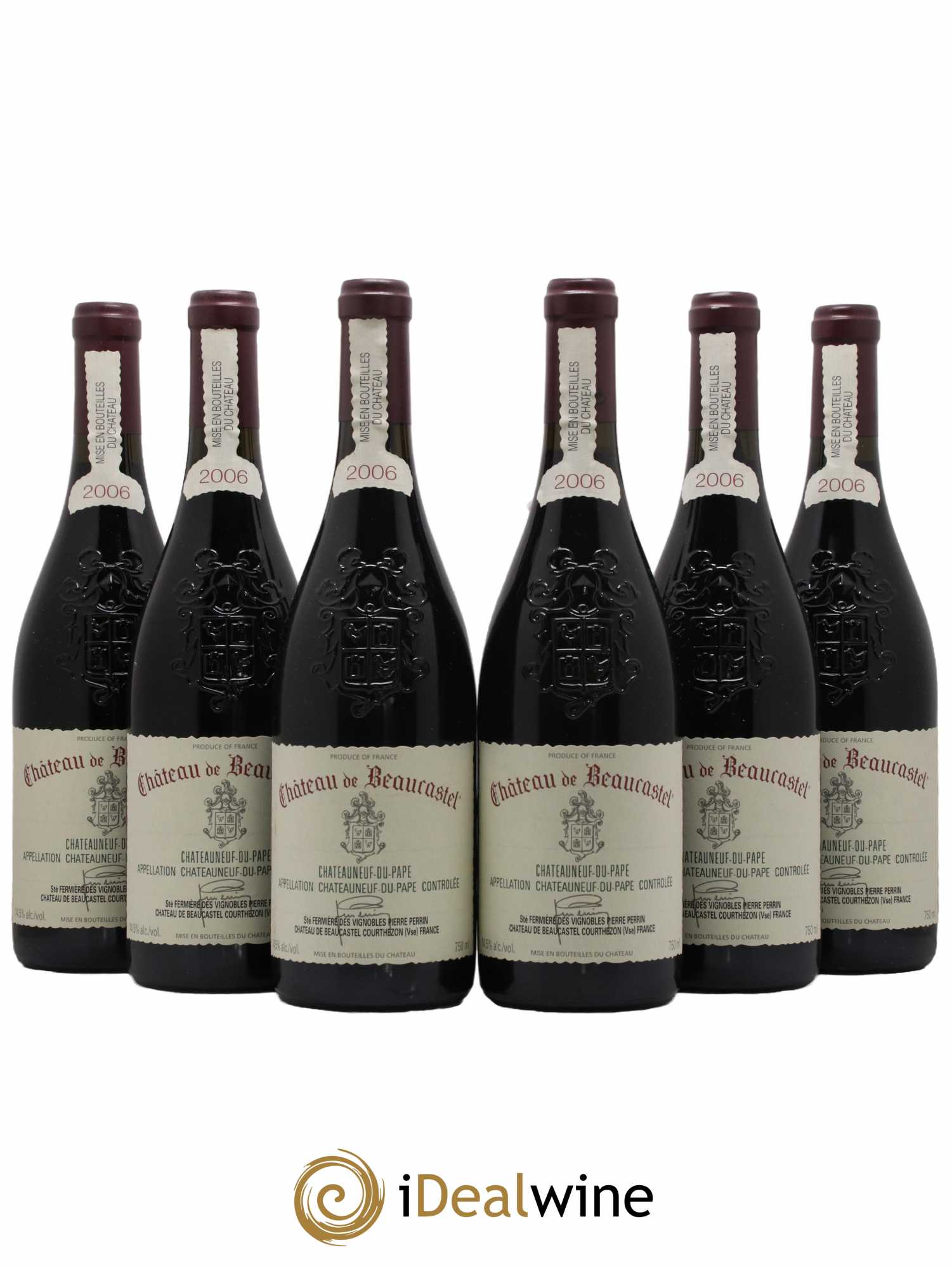 Châteauneuf-du-Pape Château de Beaucastel Famille Perrin 2006 - Lot de 6 bouteilles - 0