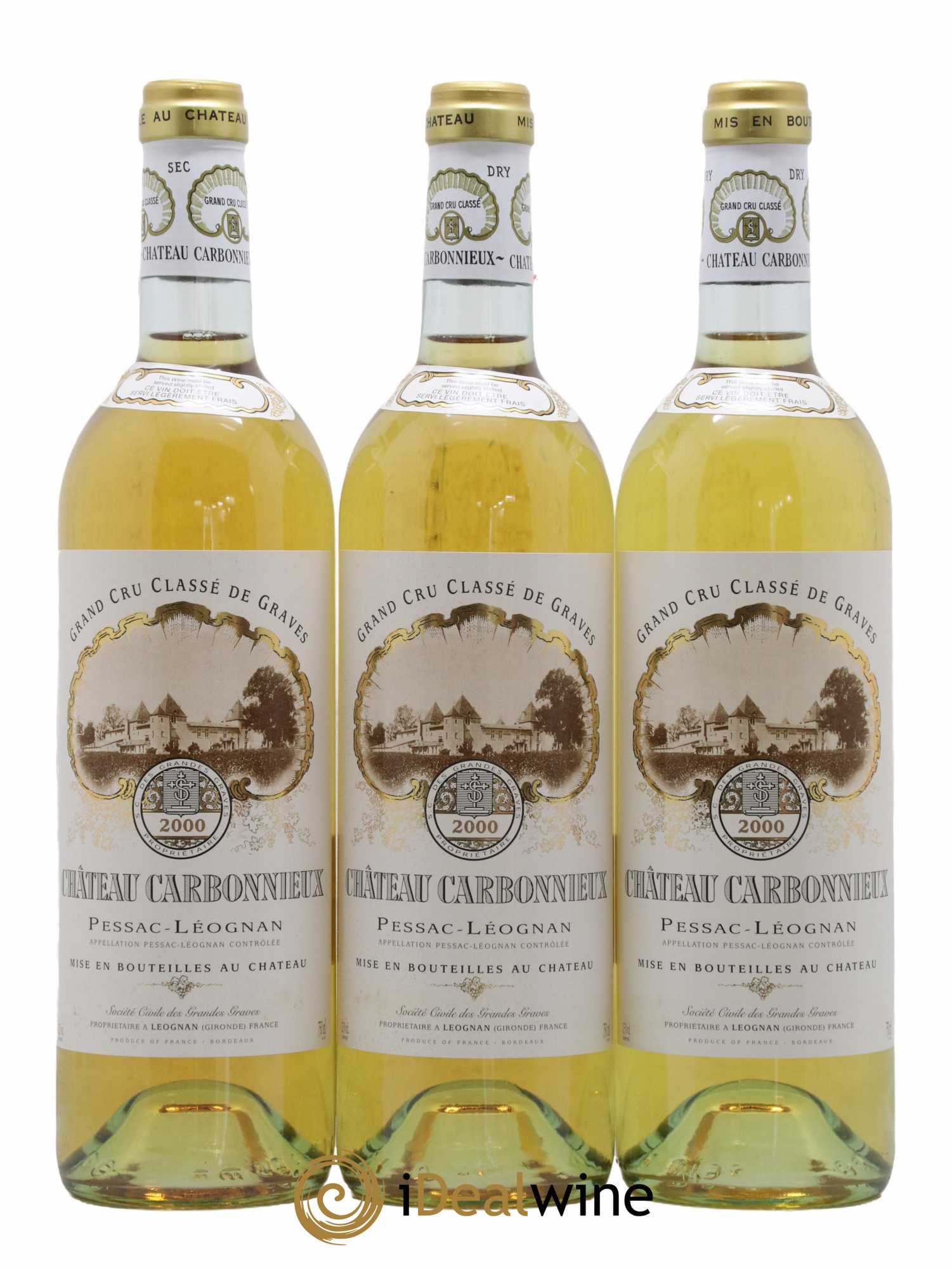 Château Carbonnieux Cru Classé de Graves 2000 - Lot de 6 bouteilles - 1