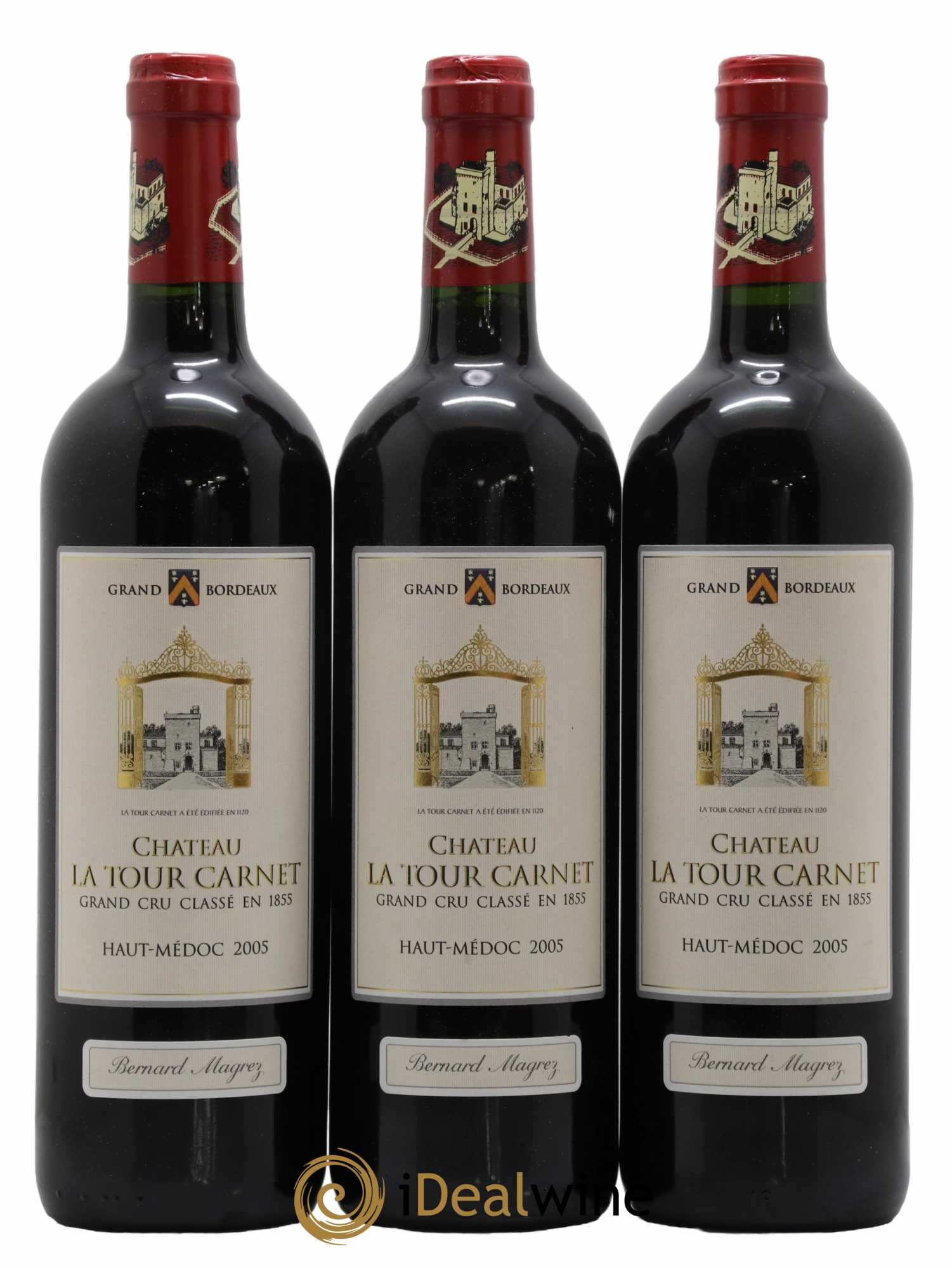 Château la Tour Carnet 4ème Grand Cru Classé 2005 - Lot de 6 bouteilles - 1