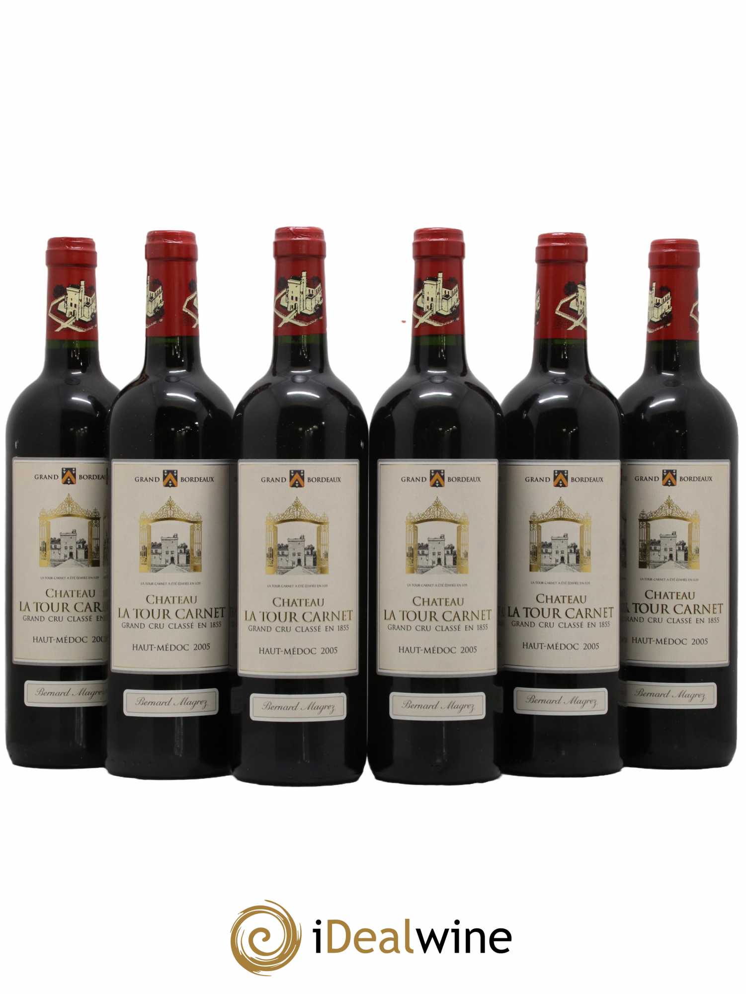 Château la Tour Carnet 4ème Grand Cru Classé 2005 - Lot de 6 bouteilles - 0